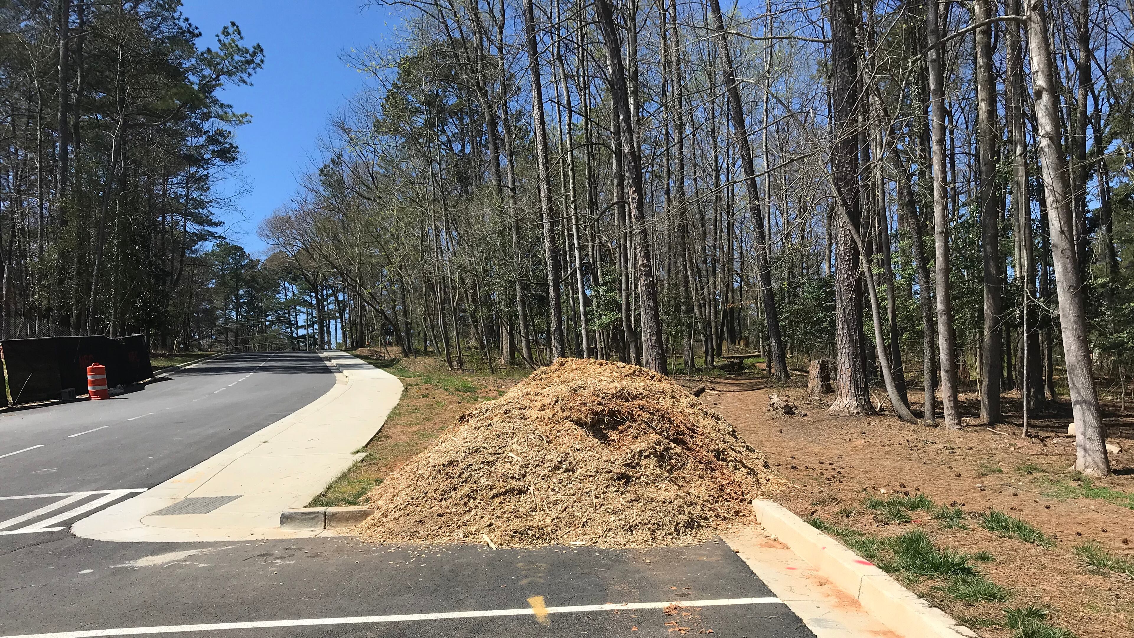 The Dunwoody Nature Center plans to repurpose 16 trees that were removed for road improvements on Roberts Drive. CONTRIBUTED