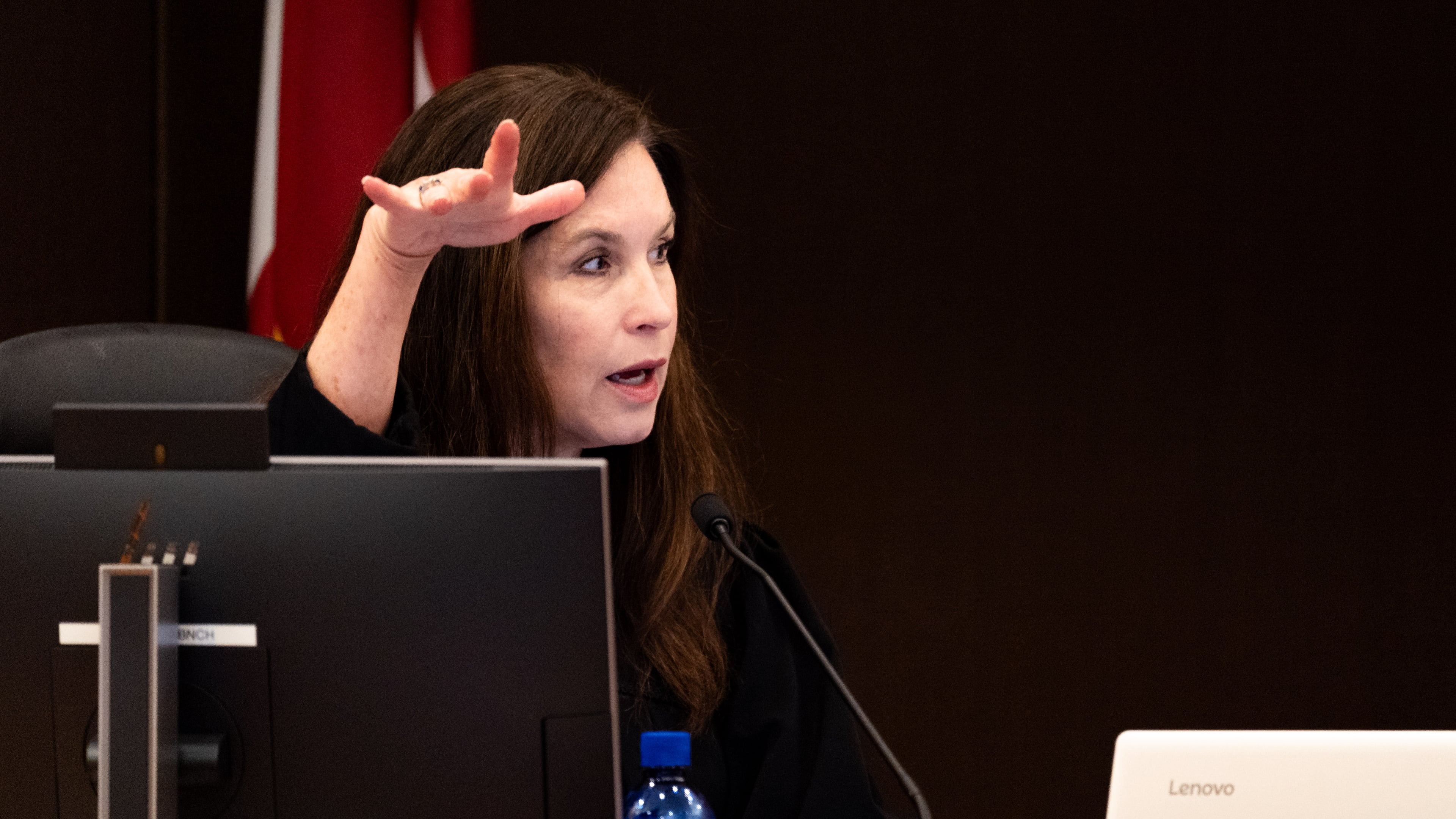 Fulton County Superior Court Judge Paige Reese Whitaker speaks during her first hearing as judge in the ongoing “Young Slime Life” gang trial in Atlanta. File photo. (Seeger Gray / AJC)