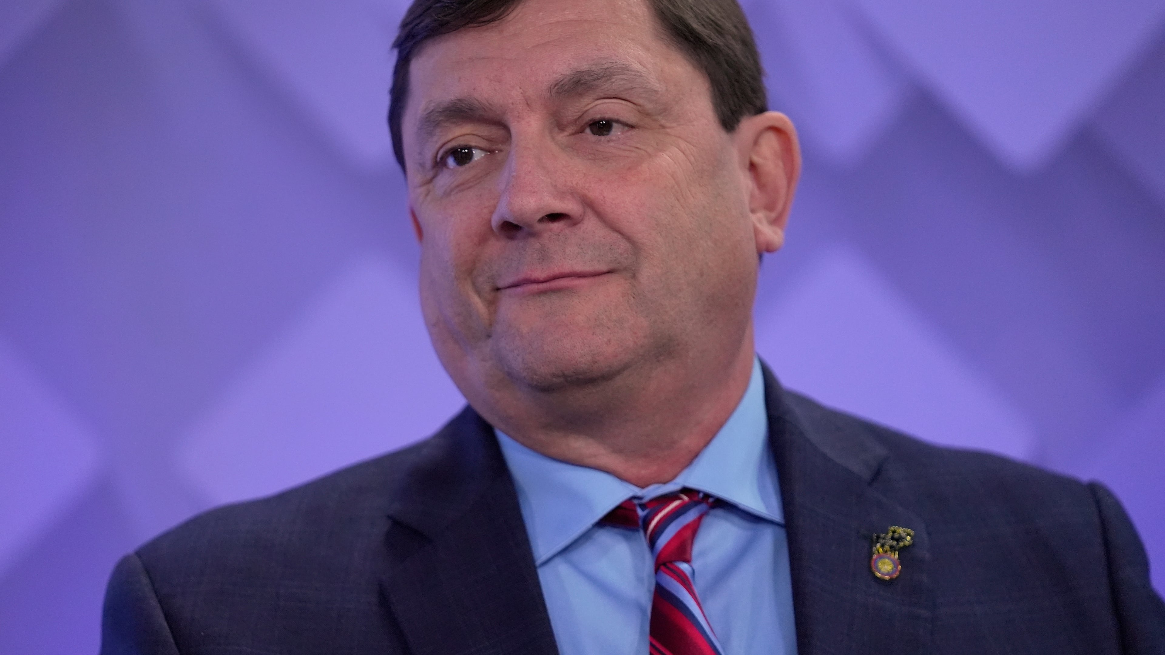 U.S. Senate candidate Troy Jackson takes part in a debate at the WCSH-6 television studio, Thursday, July 16, 2026, in Portland, Maine. (AP Photo/Robert F. Bukaty)