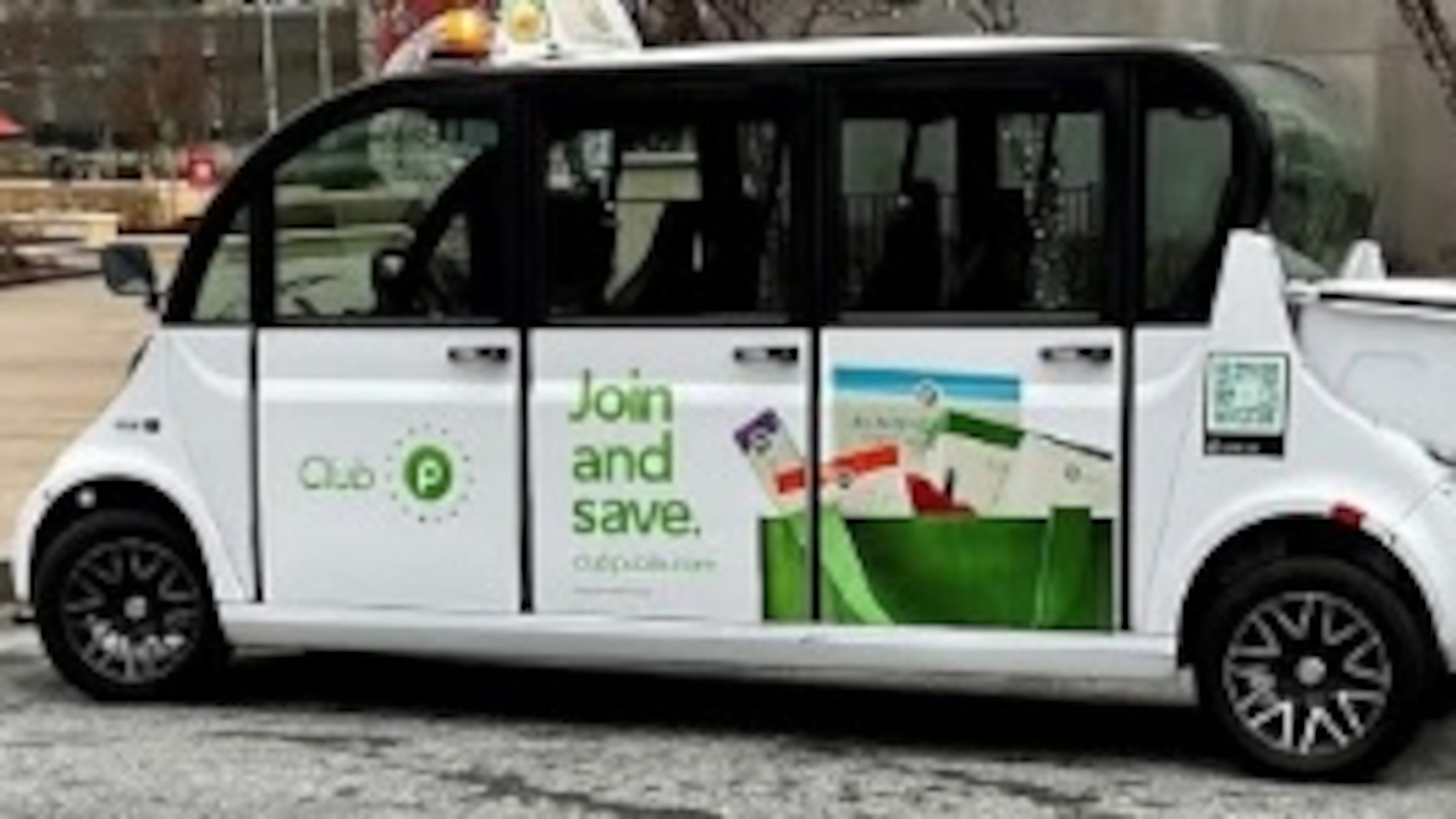 A 90-day pilot program is underway in downtown Decatur, using circulator shuttles operated by Let's Ride Atlanta. (Courtesy of Let's Ride Atlanta)