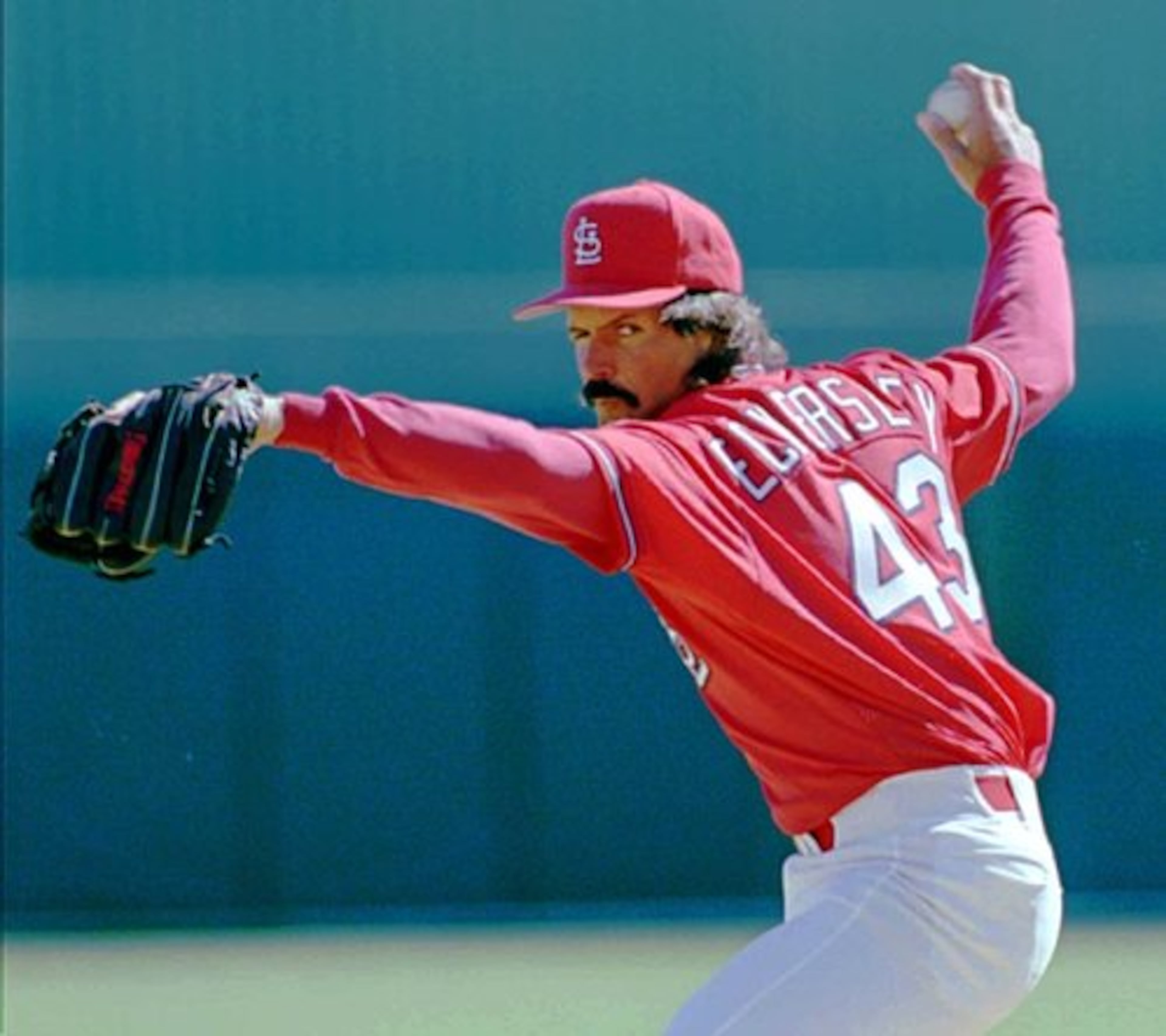 Legendary closer Dennis Eckersley mastered the macho mustache look while whiffing batters. (Who loves ya, baby?)