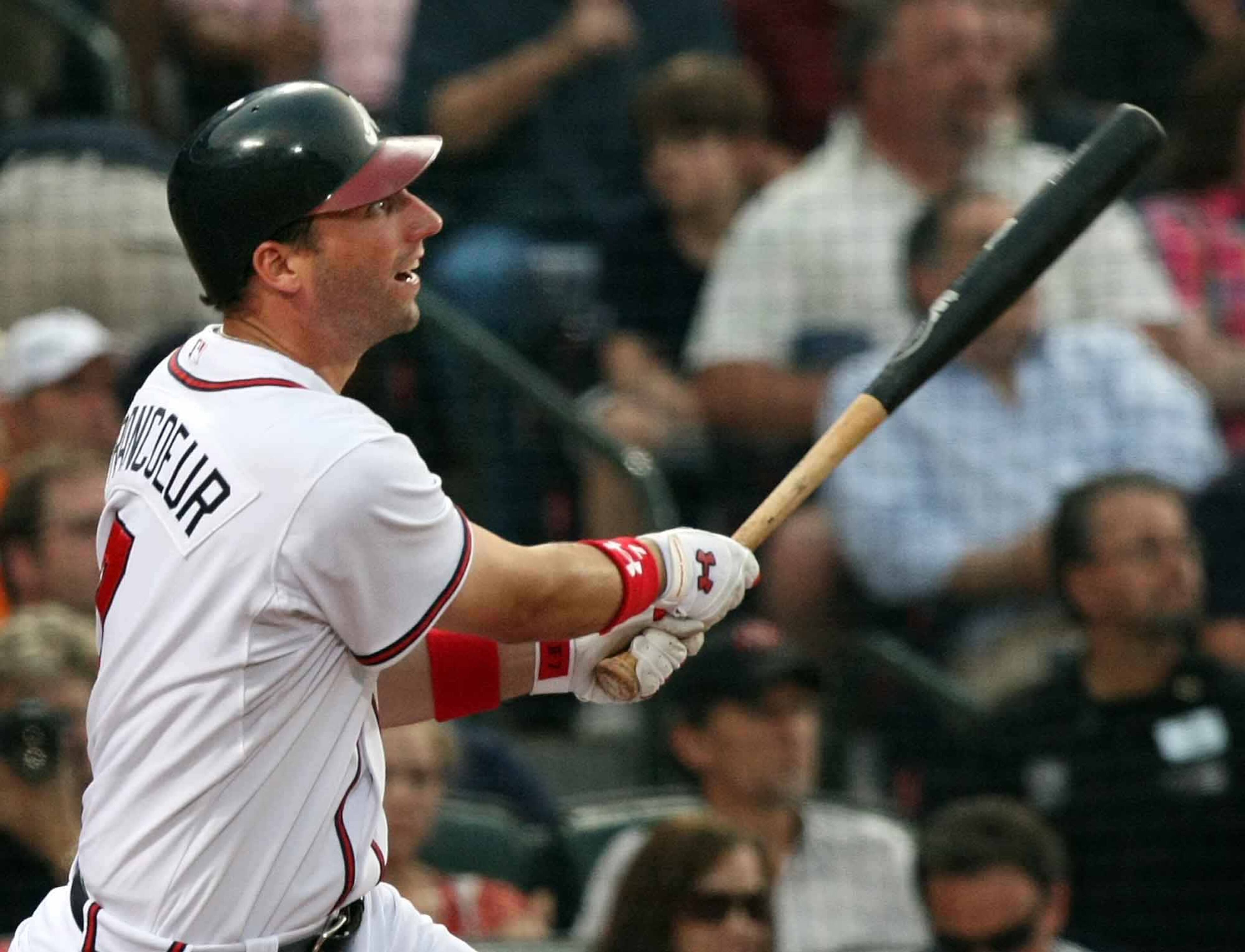Braves outfielder Jeff Francoeur hits a solo home run in 2009. Curtis Compton / ccompton@ajc.com