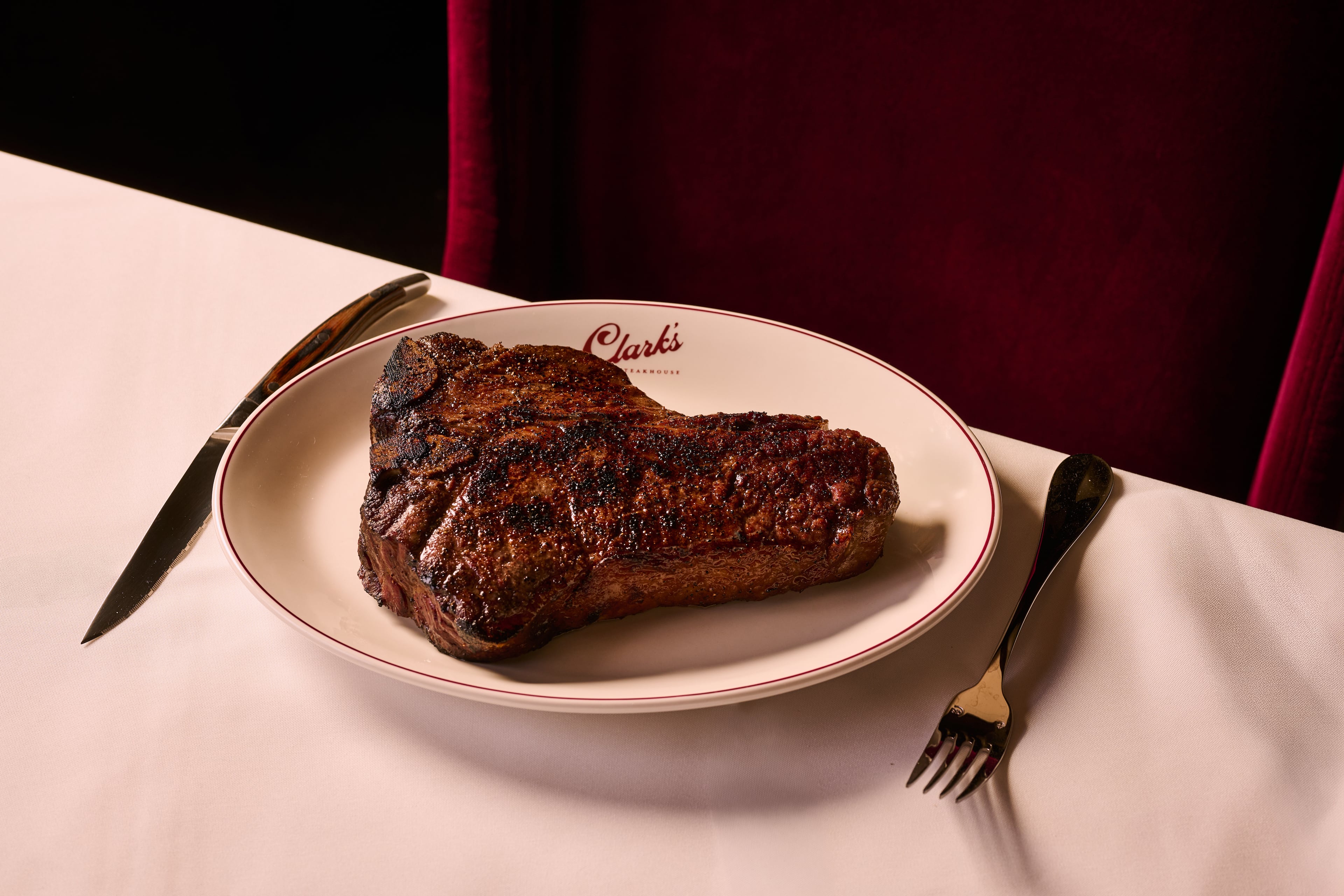 The steaks at Clark's Steakhouse in Buckhead are sourced from longtime purveyor Meats by Linz. (Angie Webb/Courtesy of Clark's Steakhouse)