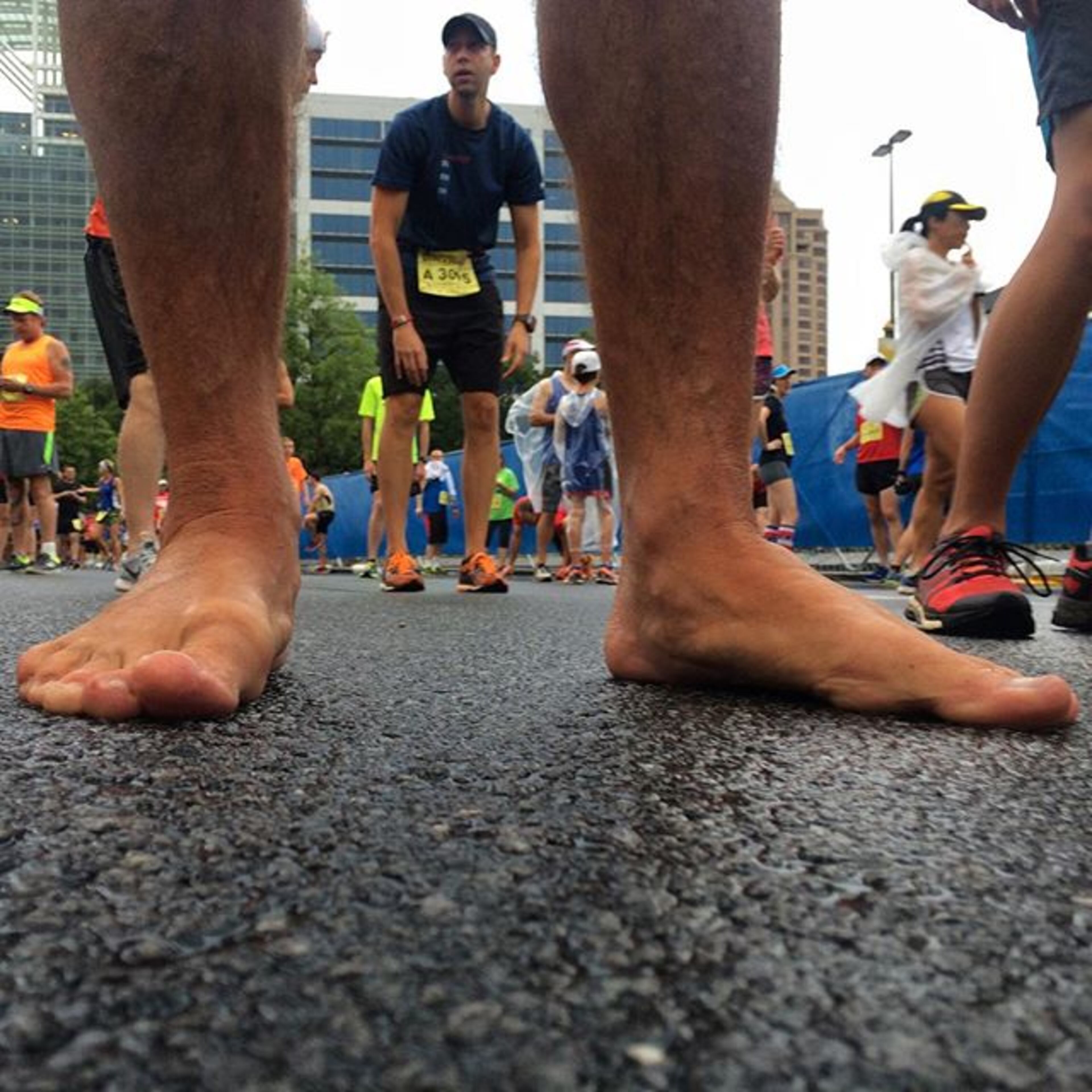 #runography Gerry Burke, of Duluth, chooses to go barefoot for his fourth AJC Peachtree Road Race. See full coverage on AJC.com and in the Sunday AJC. #ajcprr