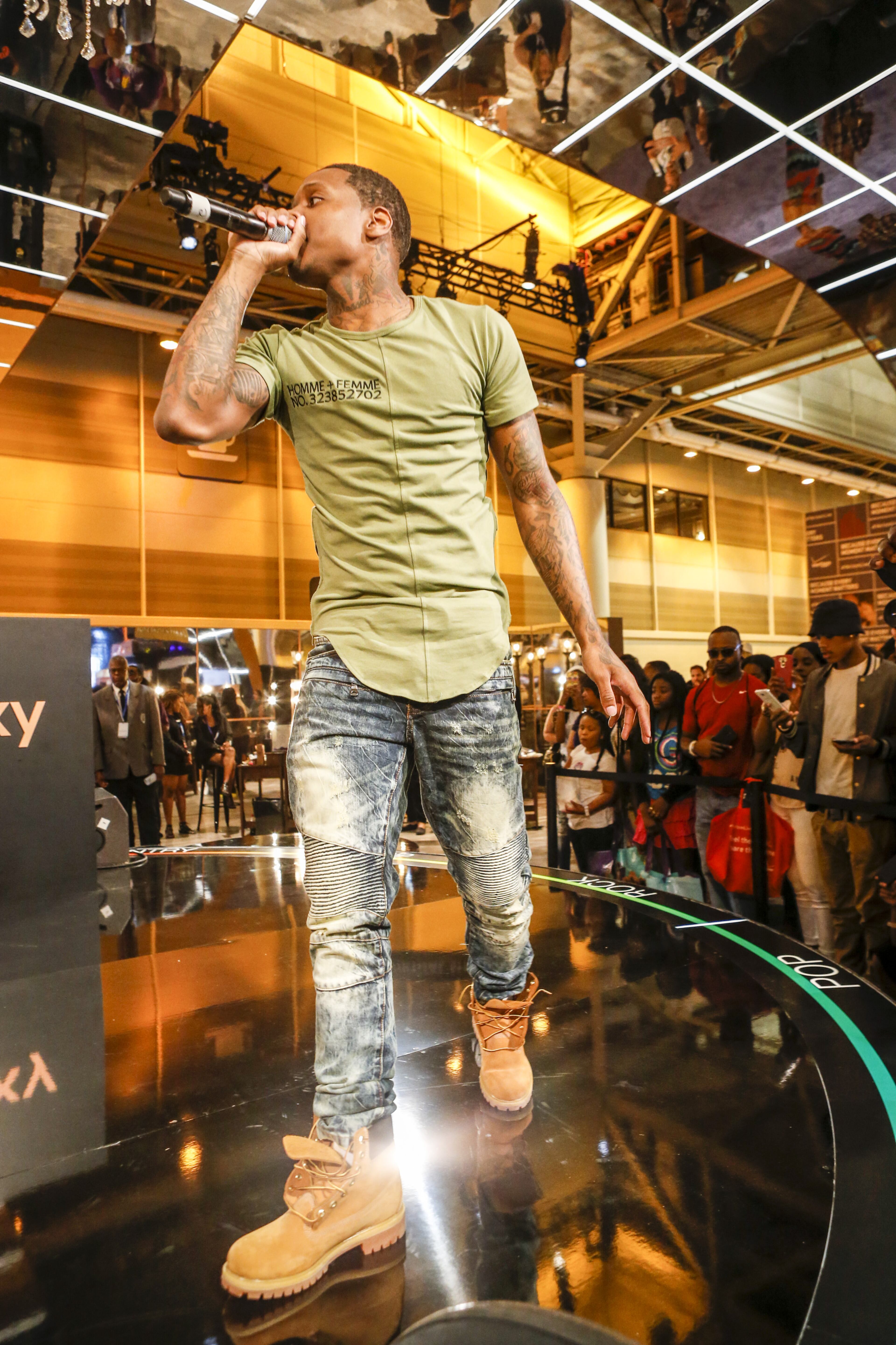 NEW ORLEANS, LA - JULY 03: Lil Durk performs at Samsung at the 2015 ESSENCE Festival on July 3, 2015 in New Orleans, Louisiana. (Photo by Skip Bolen/Getty Images for Samsung)