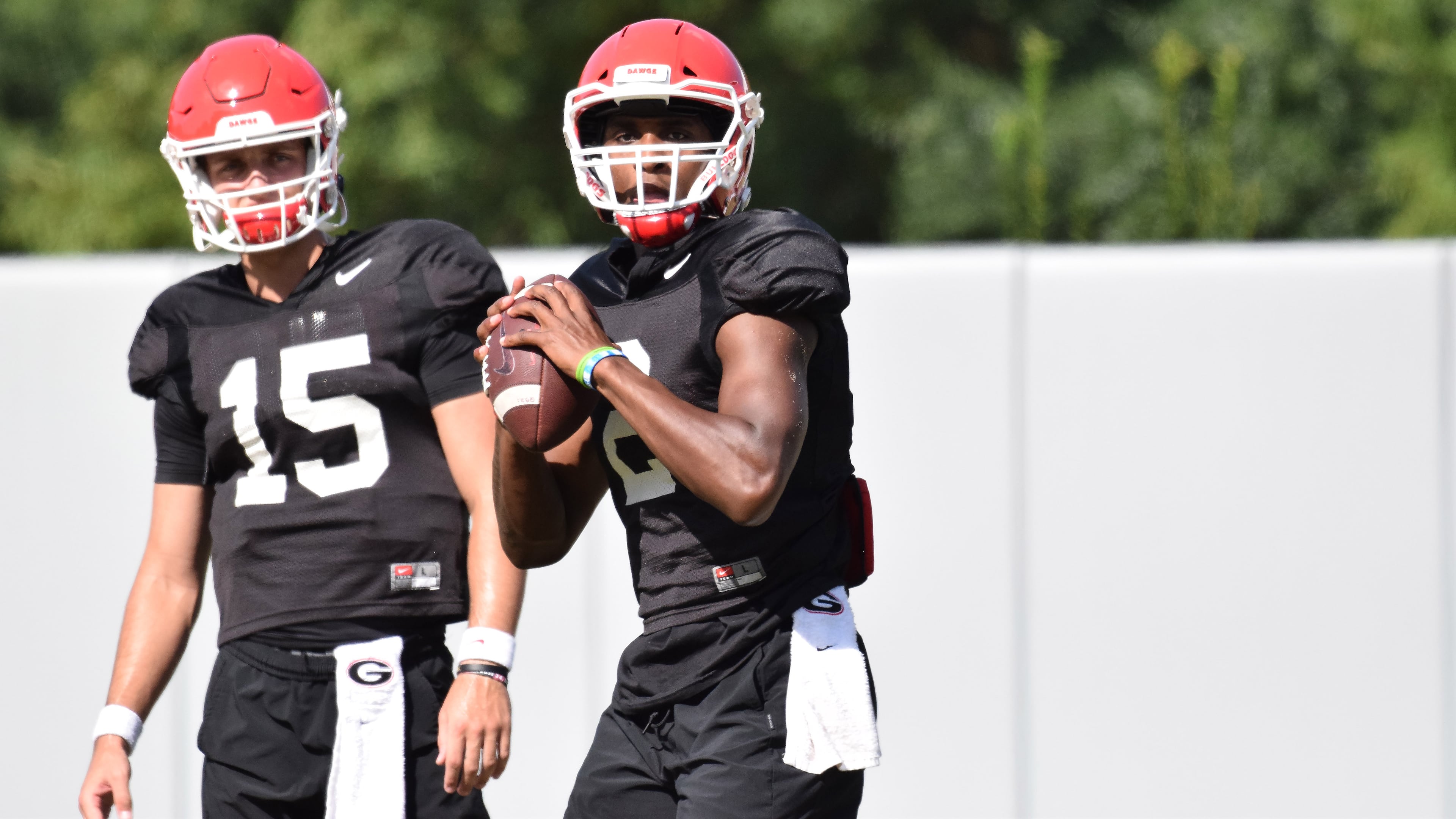 Georgia quarterback D'Wan Mathis (2) during the BulldogsÕ practice in Athens, Ga., on Thursday. Sept. 3, 2020. (Photo by Steven Colquitt)