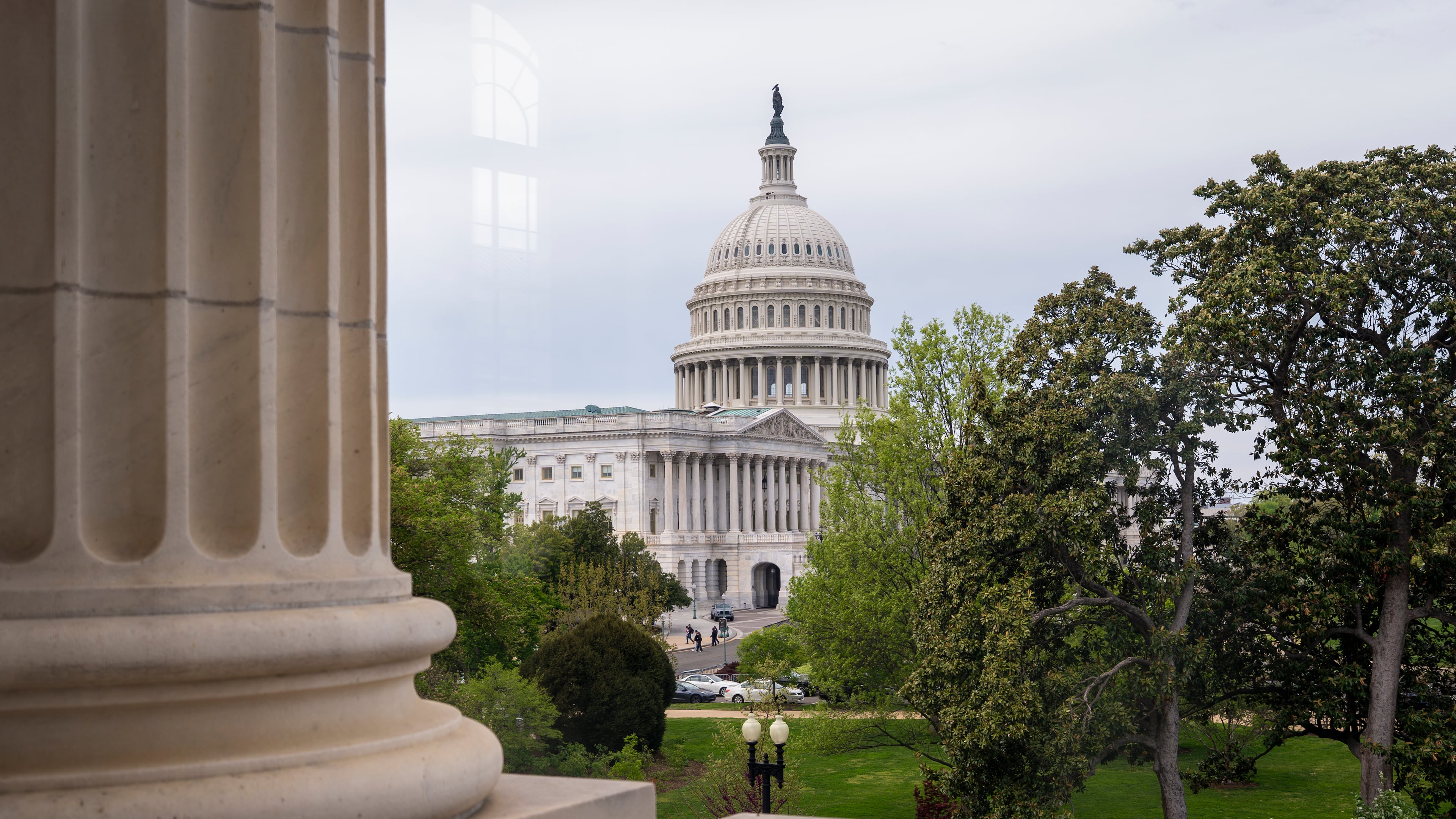 A view of the U.S. Capitol dome on Capitol Hill in Washington, Monday, April 13, 2026. (AP Photo/J. Scott Applewhite)