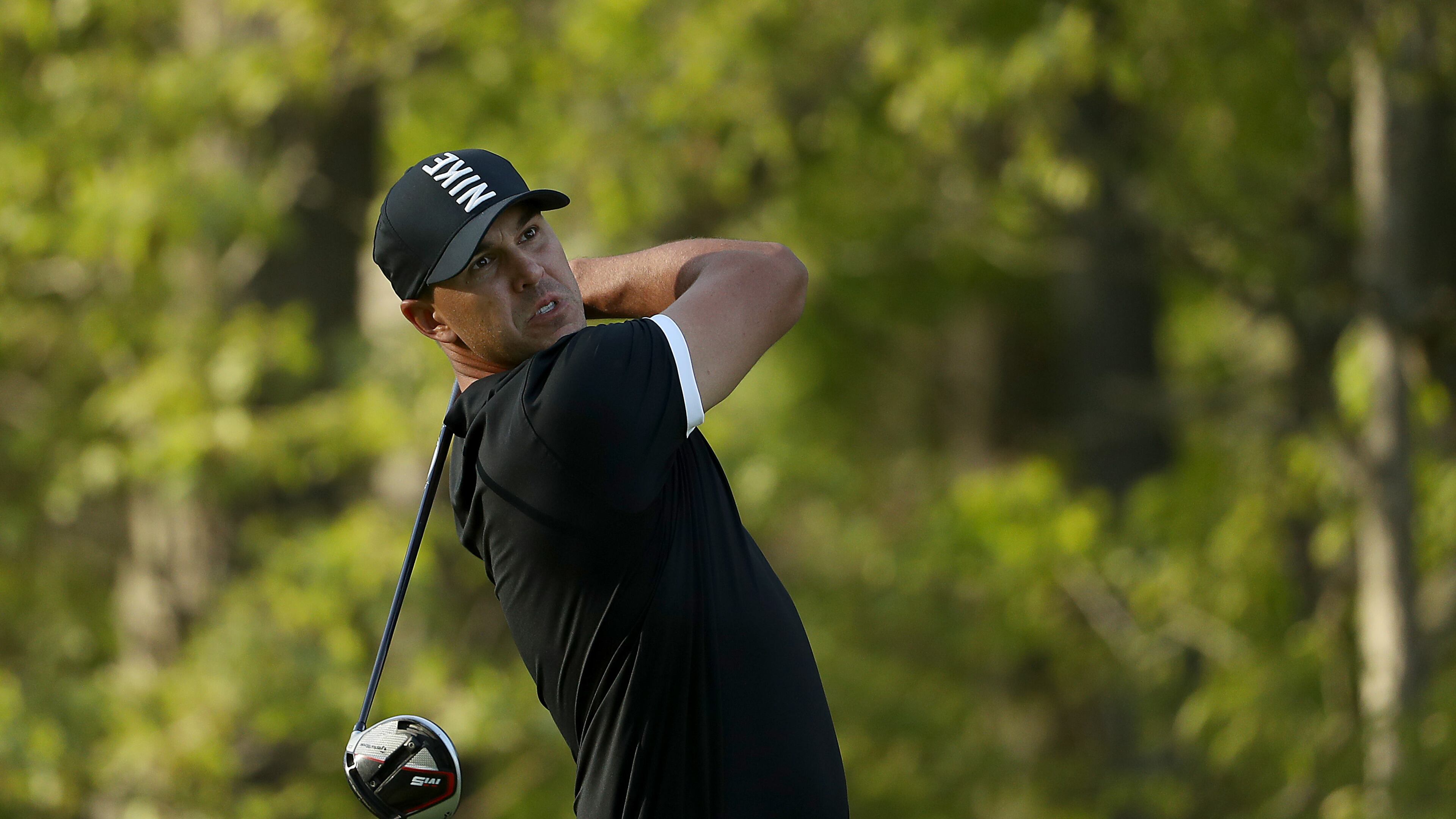 Brooks Koepka plays a shot from the 16th tee during the third round of the 2019 PGA Championship at the Bethpage Black course on May 18, 2019 in Farmingdale, New York. (Photo by Patrick Smith/Getty Images)