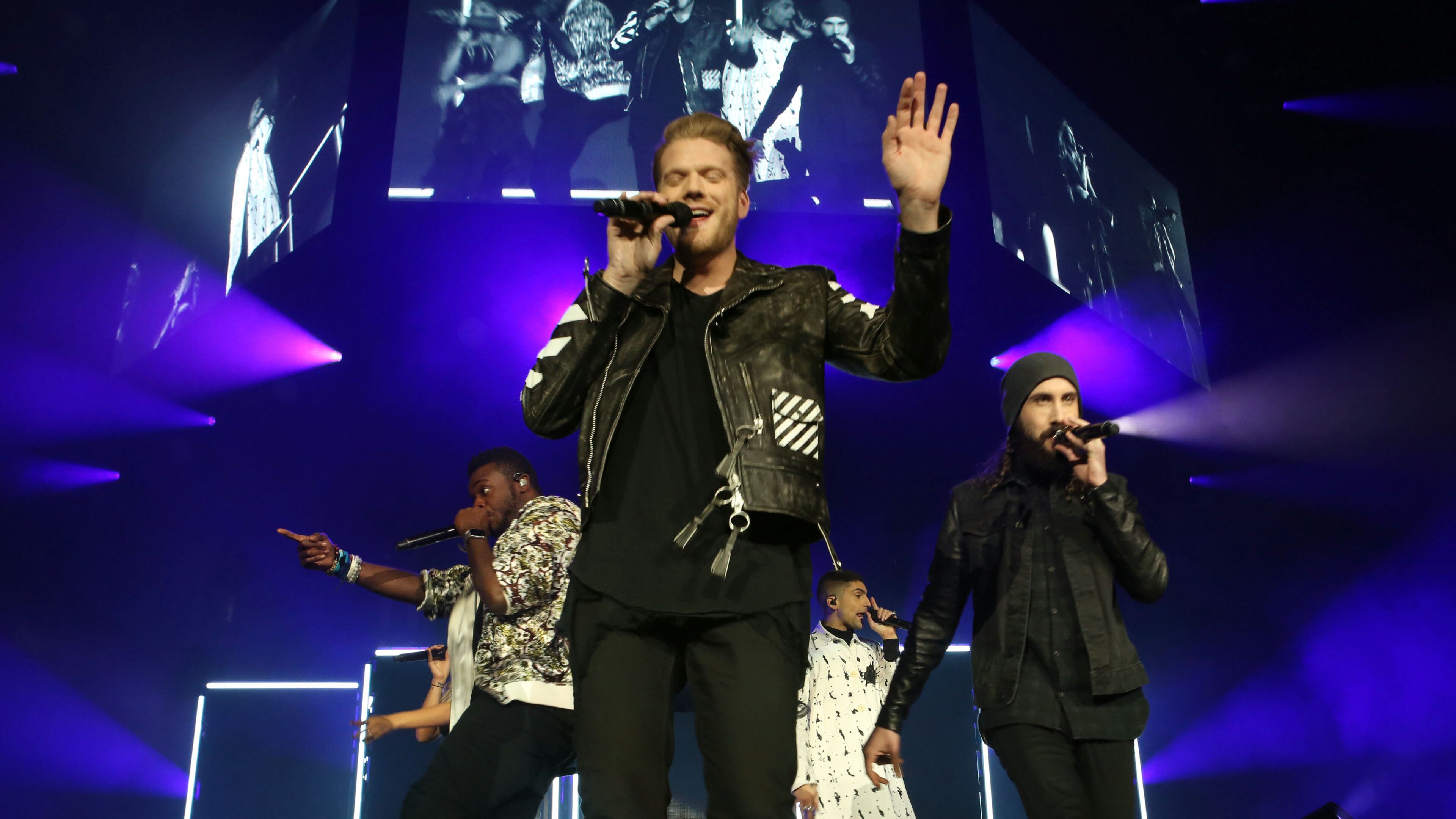 Scott Hoying, Mitchell Grassi, Kirstin Maldonado, Avi Kaplan and Kevin Olusola with Pentatonix performs at the Infinite Energy Arena on Wednesday, November 16, 2016, in Atlanta. (Photo by Robb Cohen Photography & Video/www.RobbsPhotos.com)