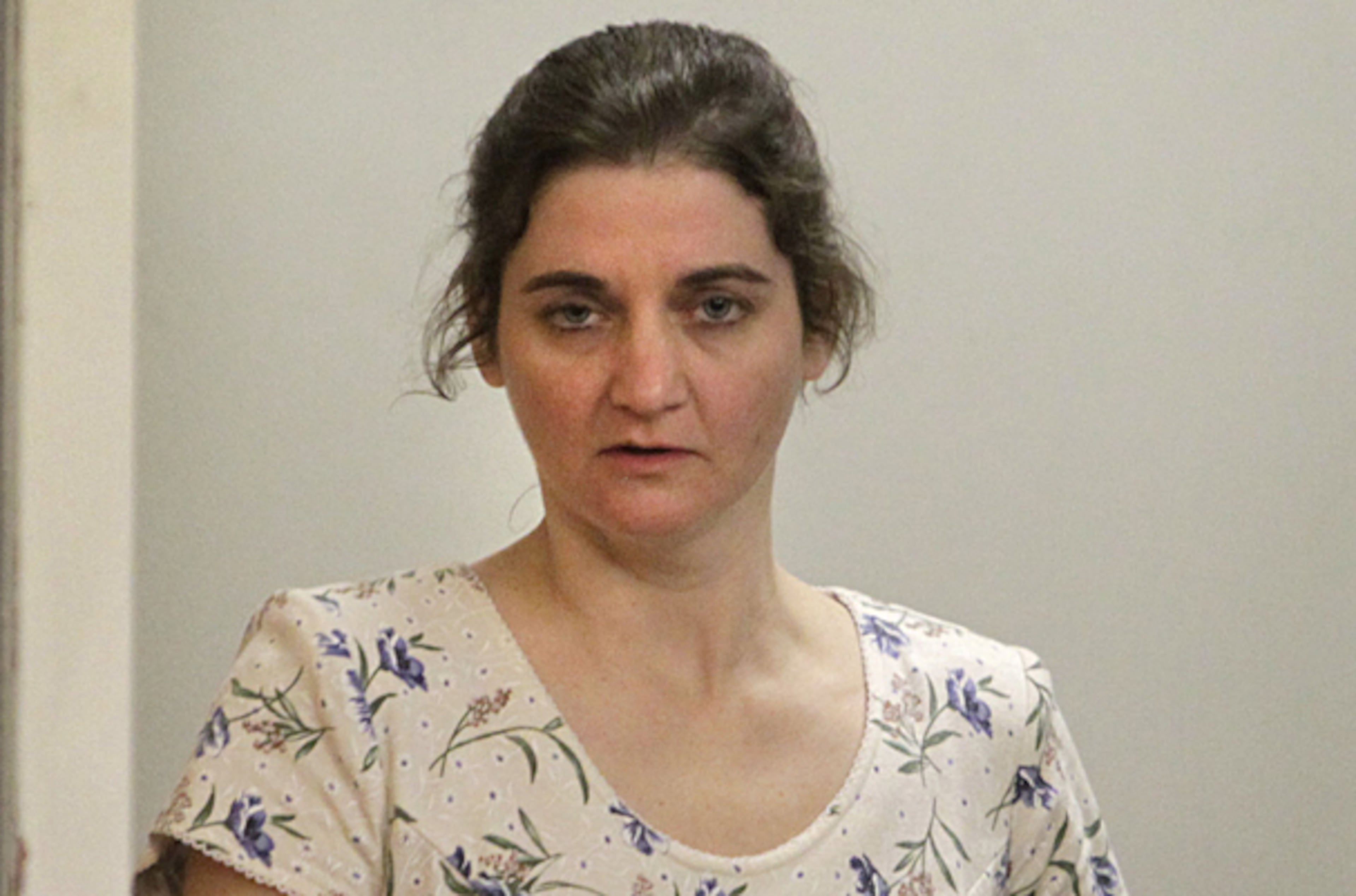 Joanna Hayes enters court during her trial on Wednesday, May 4, 2011.