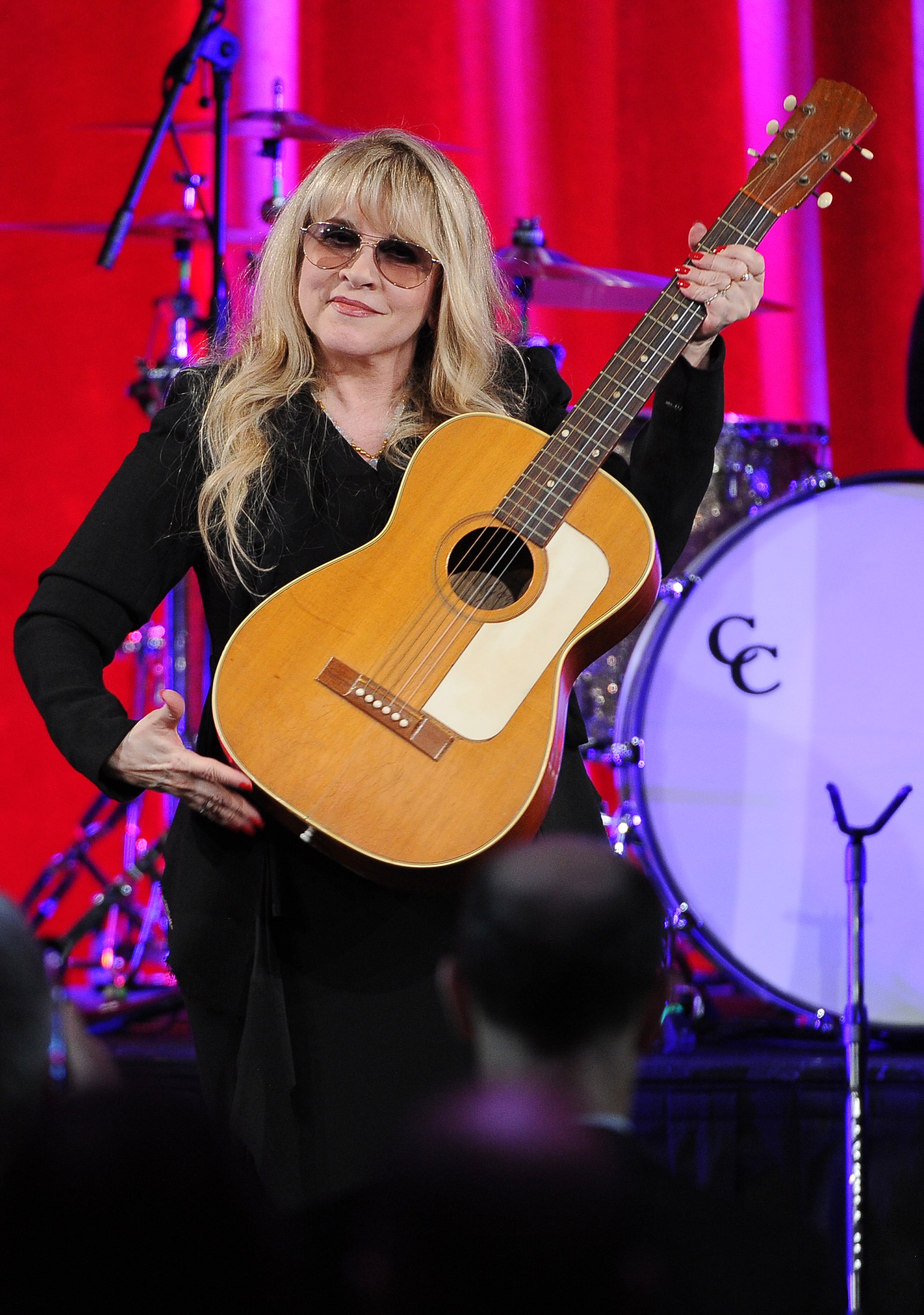 Stevie Nicks speaks on stage at the 62nd Annual BMI Pop Awards at the Beverly Wilshire Hotel on Tuesday, May 13, 2014, in Beverly Hills, Calif. (Photo by Chris Pizzello/Invision/AP)