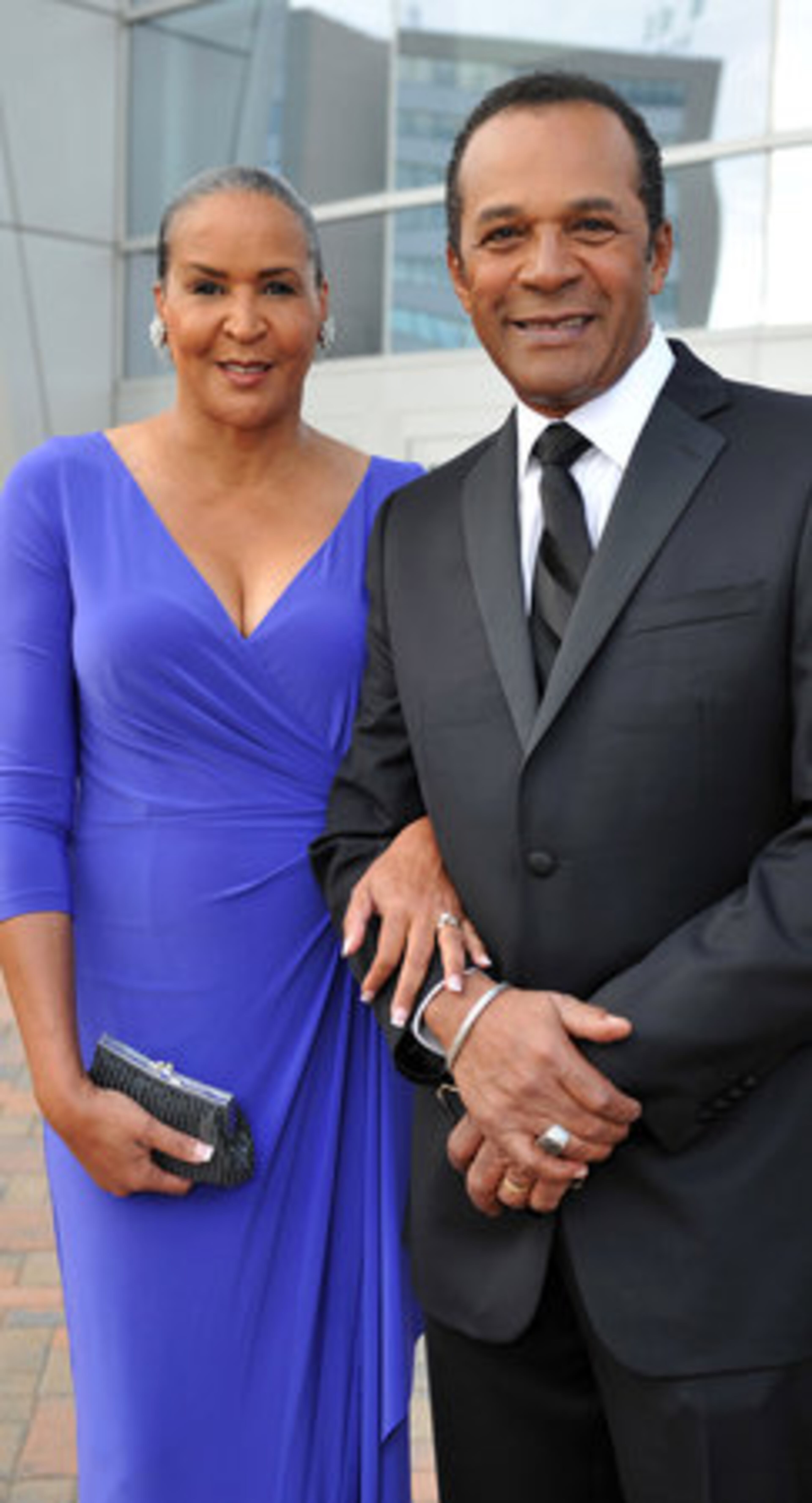 Actor Clifton Davis and his wife Monica on the red carpet.