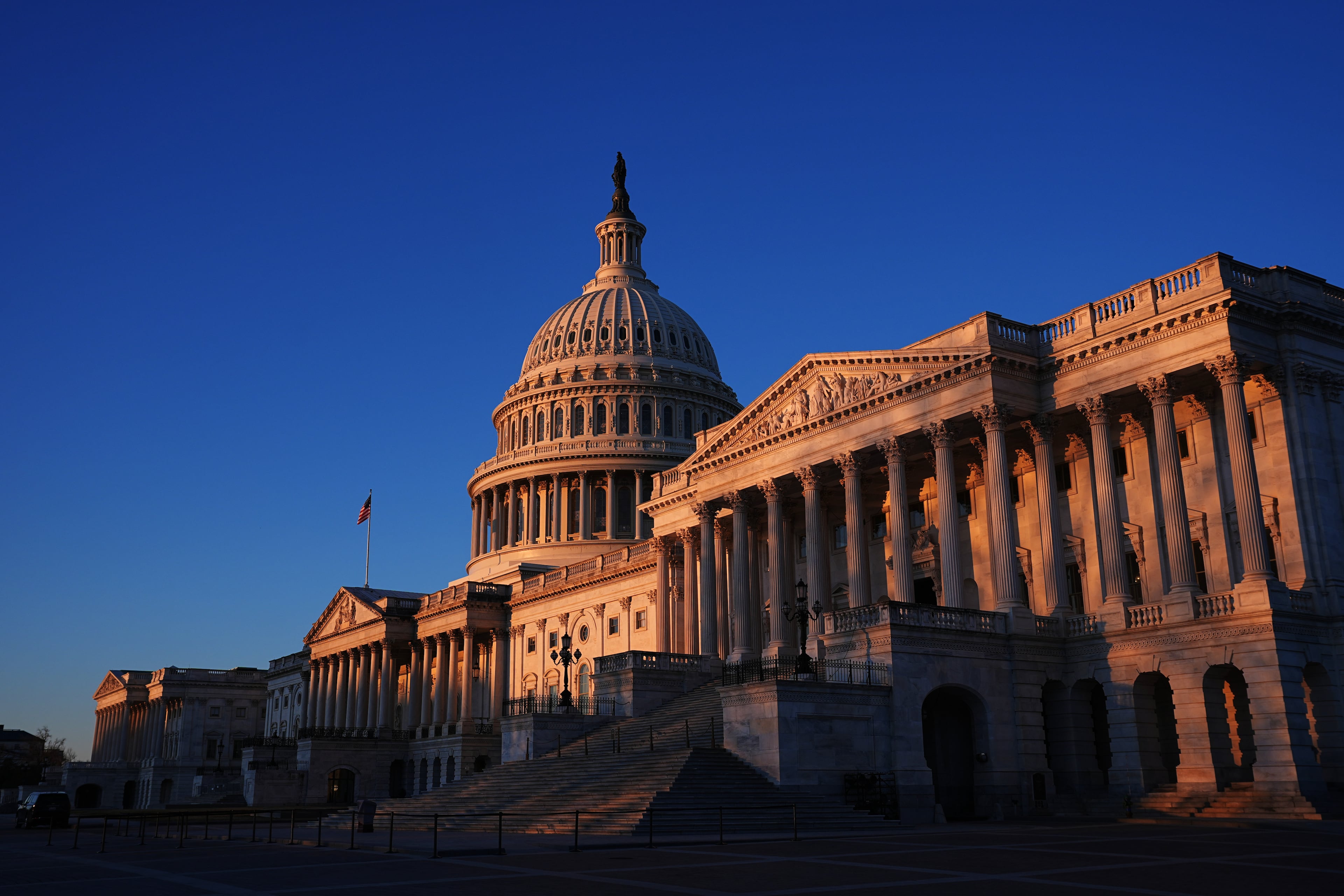 A photo of the U.S. Capitol taken in February ahead of President Donald Trump's State of the Union address. (Matt Rourke/AP)