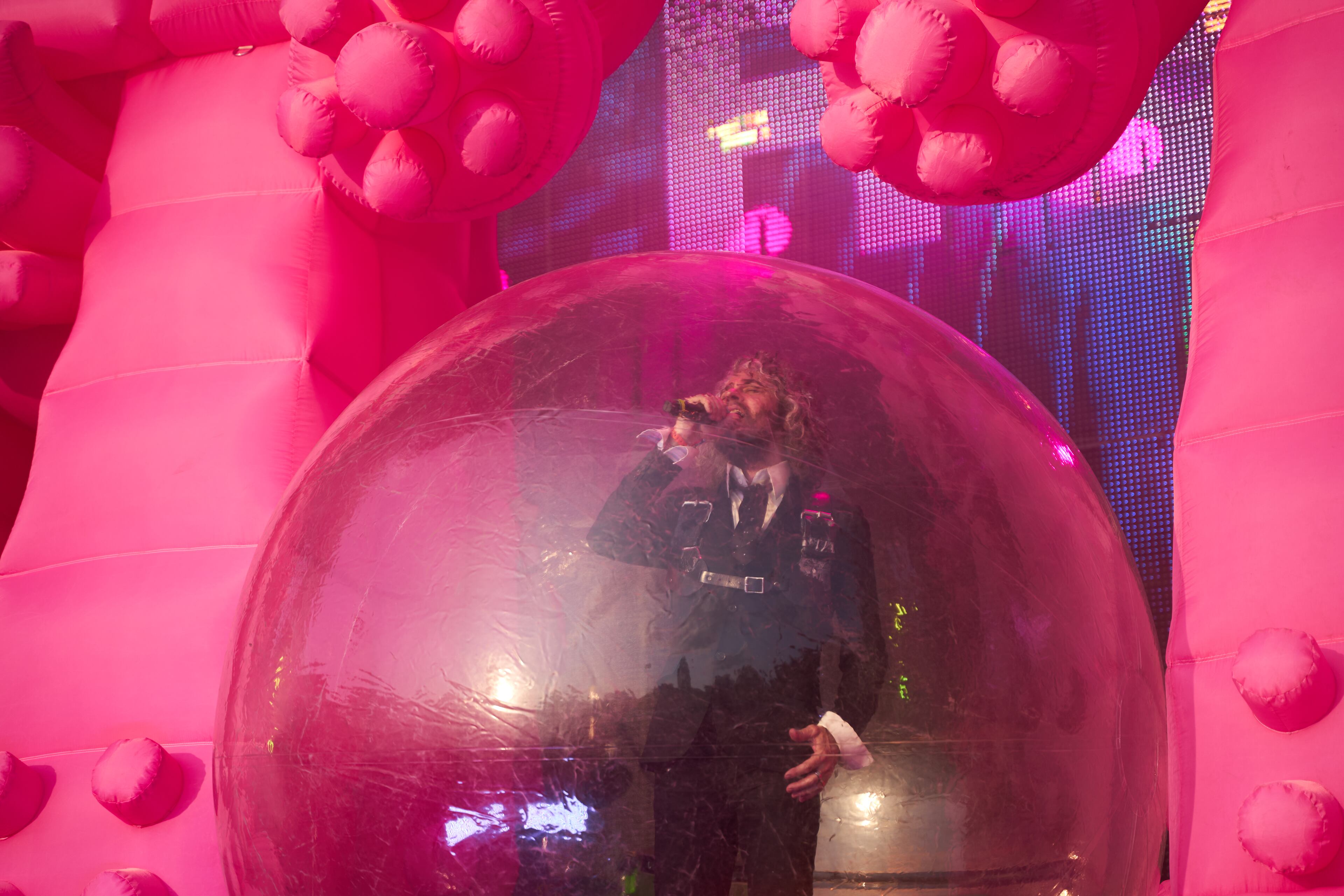 Wayne Coyne of The Flaming Lips performs on day 3 of the 10th anniversary of Shaky Knees at Central Park in Atlanta, Georgia, on May 07, 2023.