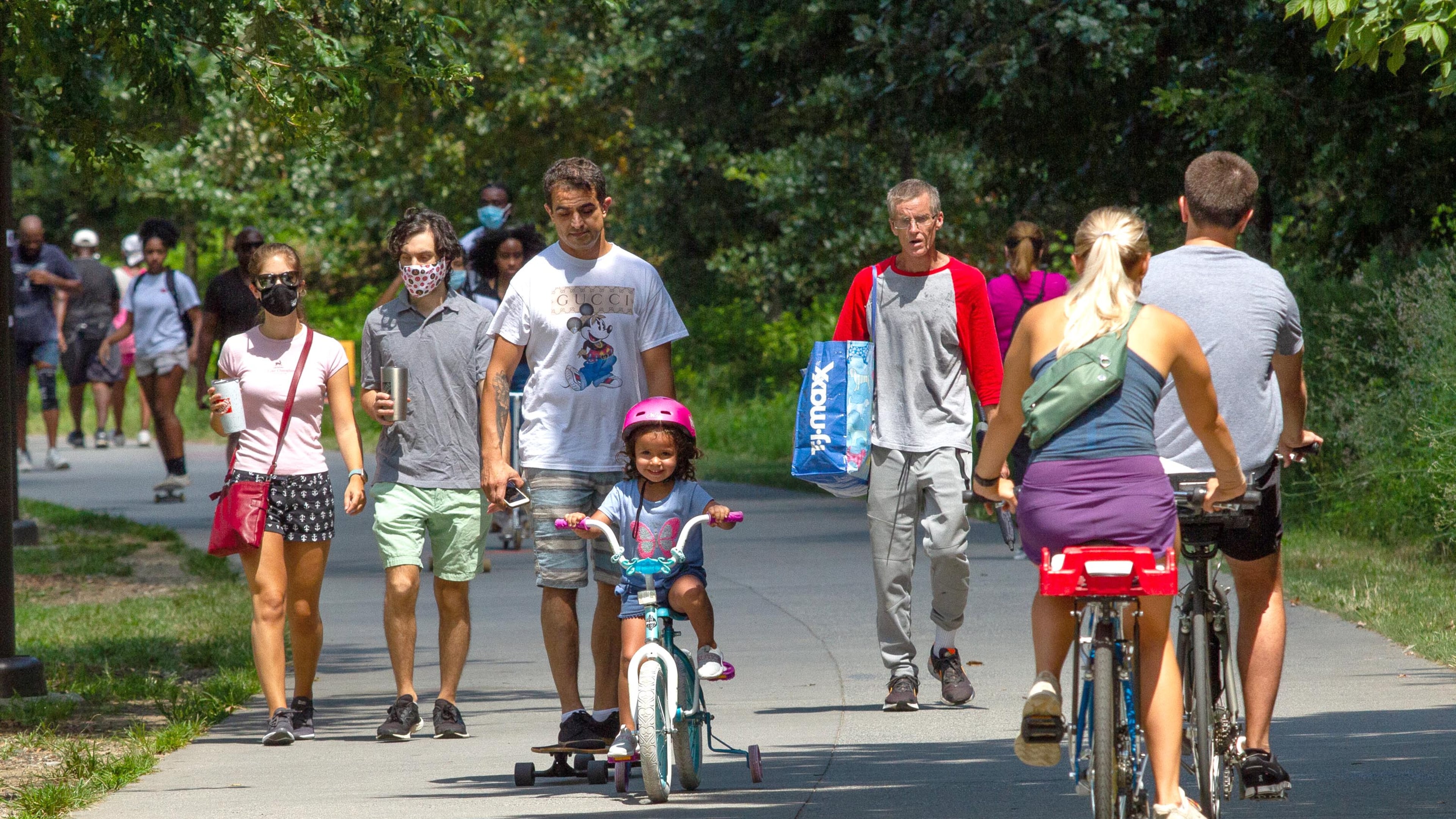 People walk along the Beltline in August. STEVE SCHAEFER FOR THE ATLANTA JOURNAL-CONSTITUTION