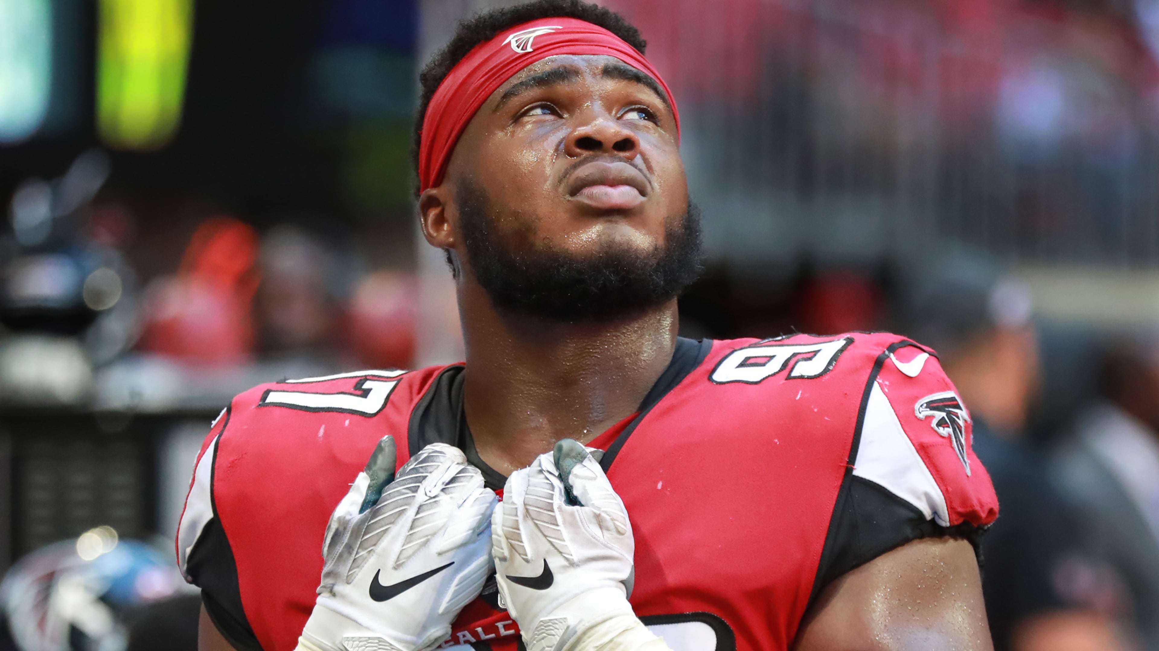 Former Rockdale County player Grady Jarrett made the Pro Bowl last season as a member of the Atlanta Falcons. Curtis Compton/ccompton@ajc.com