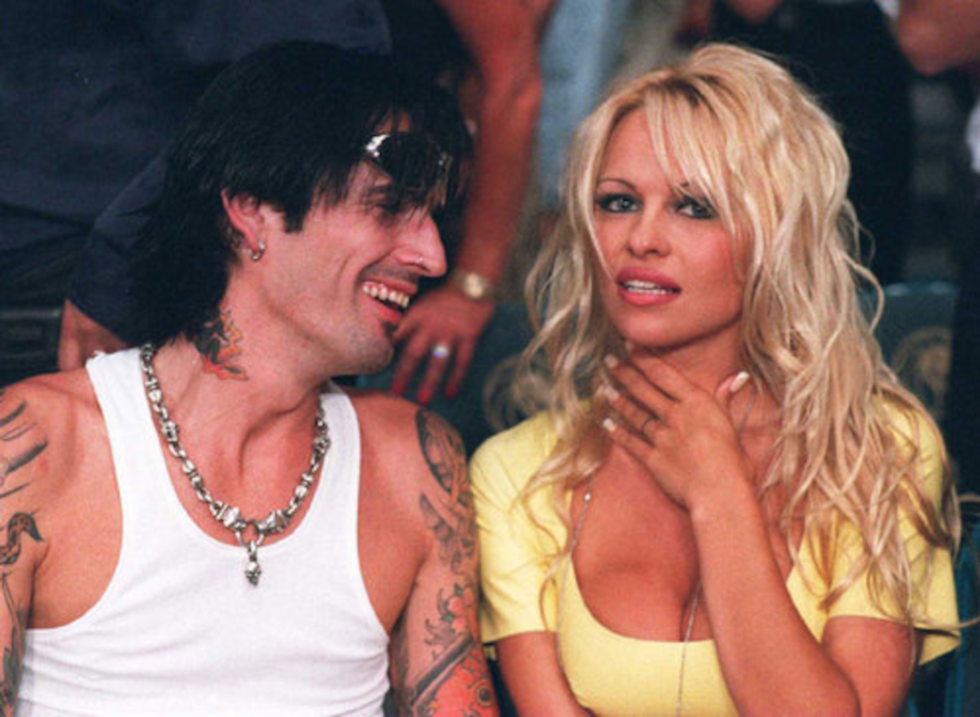 Pamela Anderson and Tommy Lee had one of the earliest sex tapes seen on the Internet. Pamela Anderson also has a sex tape with Brett Michaels.