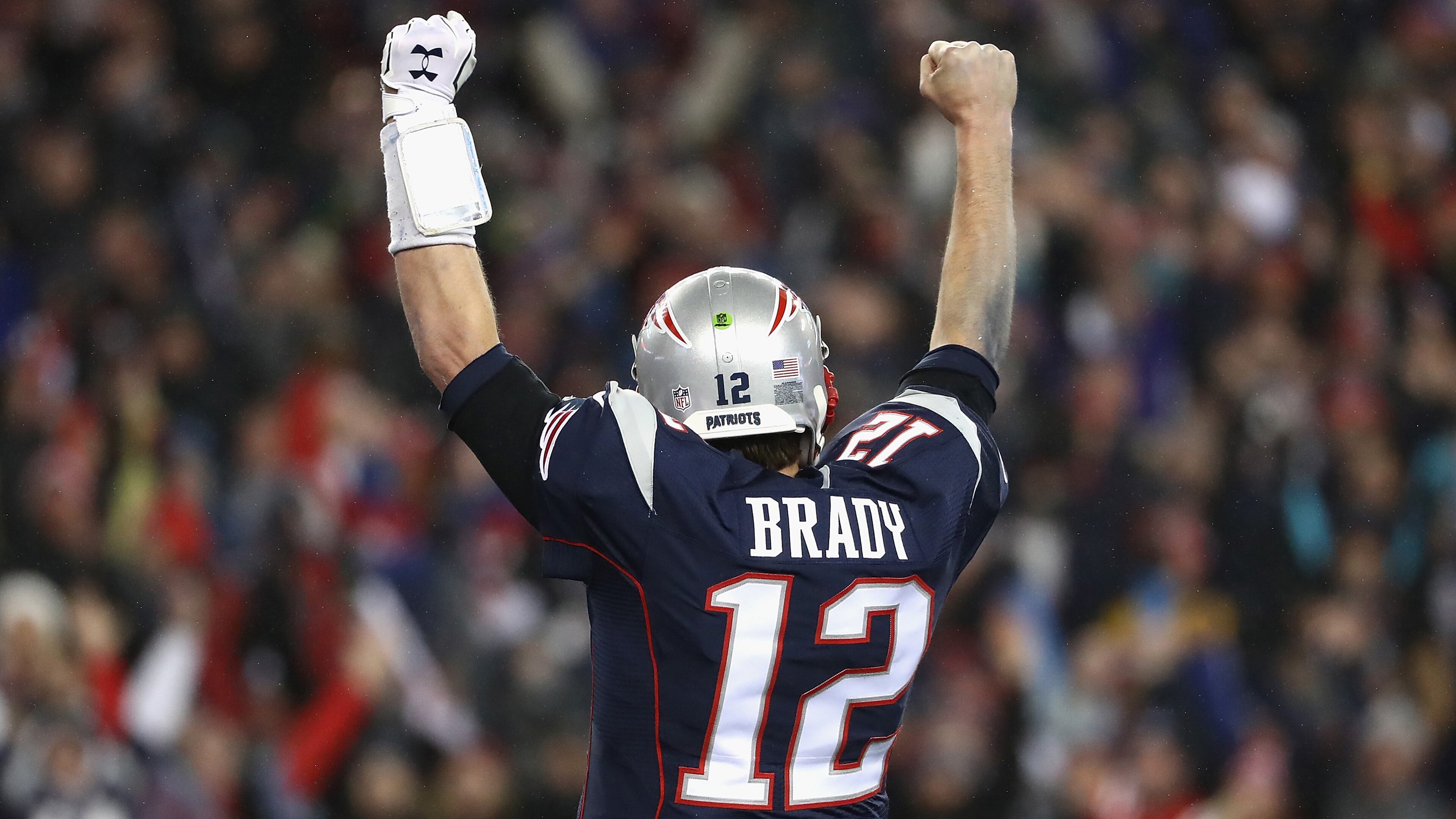Tom Brady threw for three touchdowns against the Pittsburgh Steelers in the AFC Championship Game.