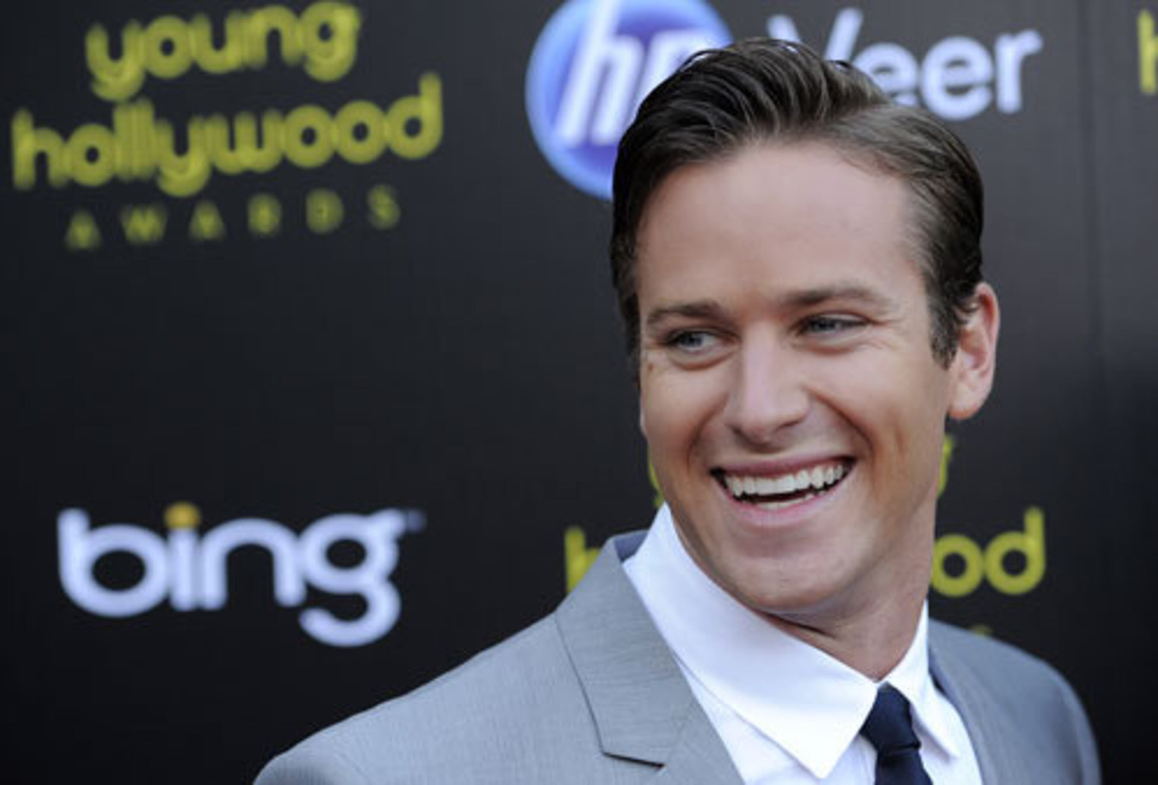 Armie Hammer, recipient of the Star of Tomorrow Male award, arrives.
