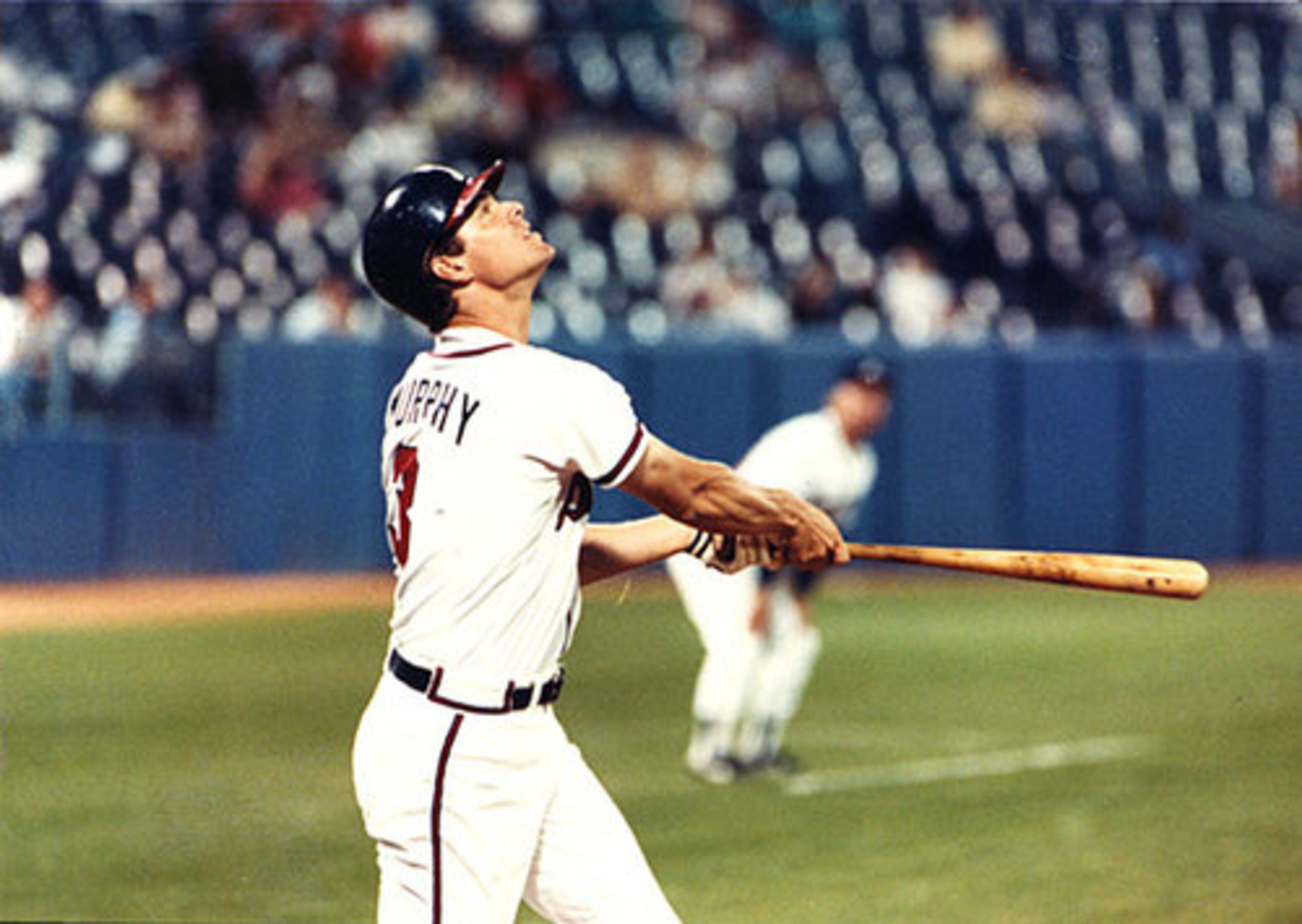 Dale Murphy was one of the most popular Braves ever. He was a seven-time all-star and won consecutive MVP's during his 14-year career in Atlanta. He was traded to Philadelphia on Aug. 3, 1990 and ended his major league career with Colorado.