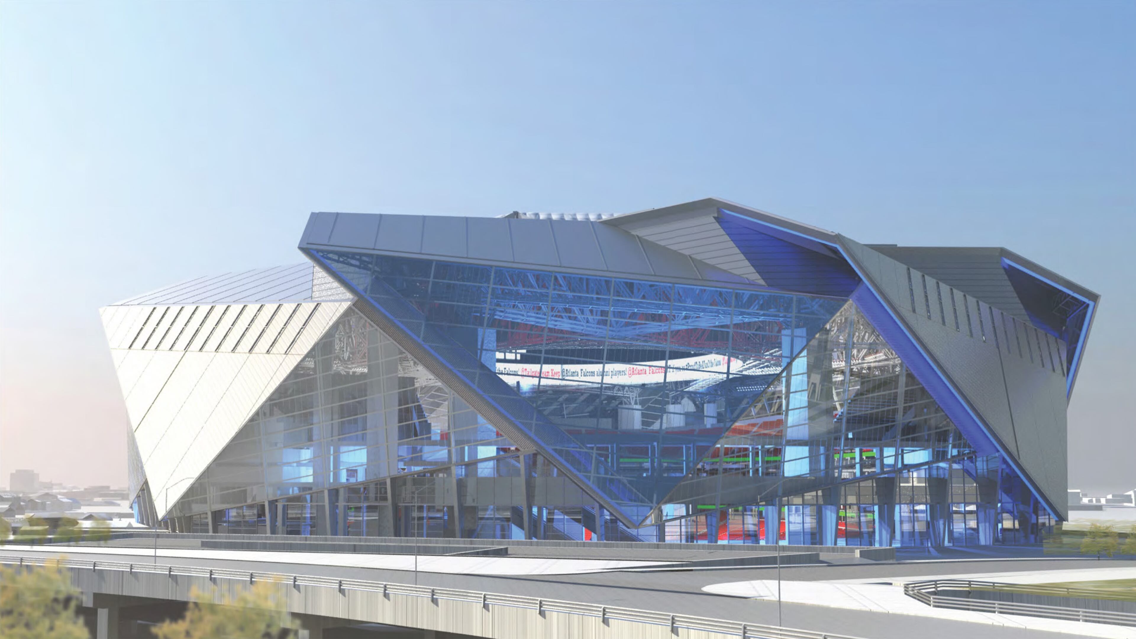 Latest rendering shows the Atlanta Falcons' new stadium from the East.