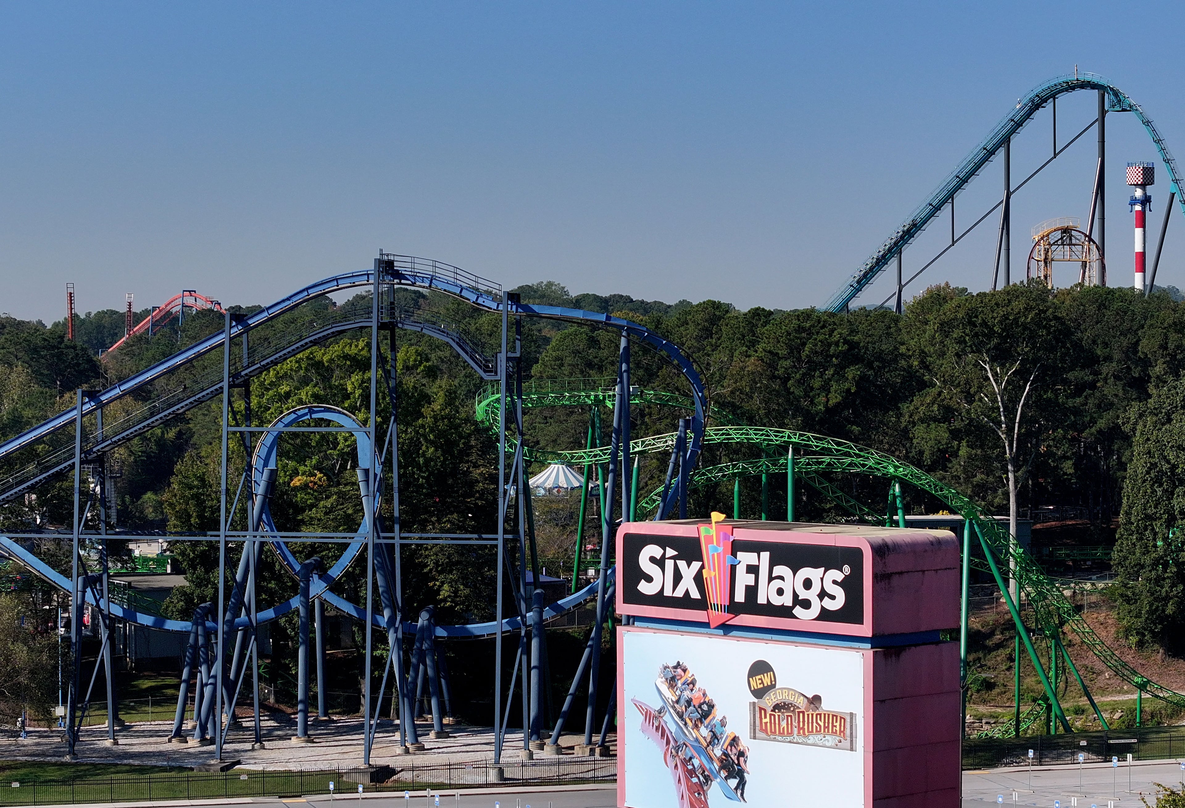 Six Flags Over Georgia was set to reopen Friday evening, days after 42-year-old park guest Hassan Kariem died after being ejected from a roller coaster. (Hyosub Shin/AJC)
