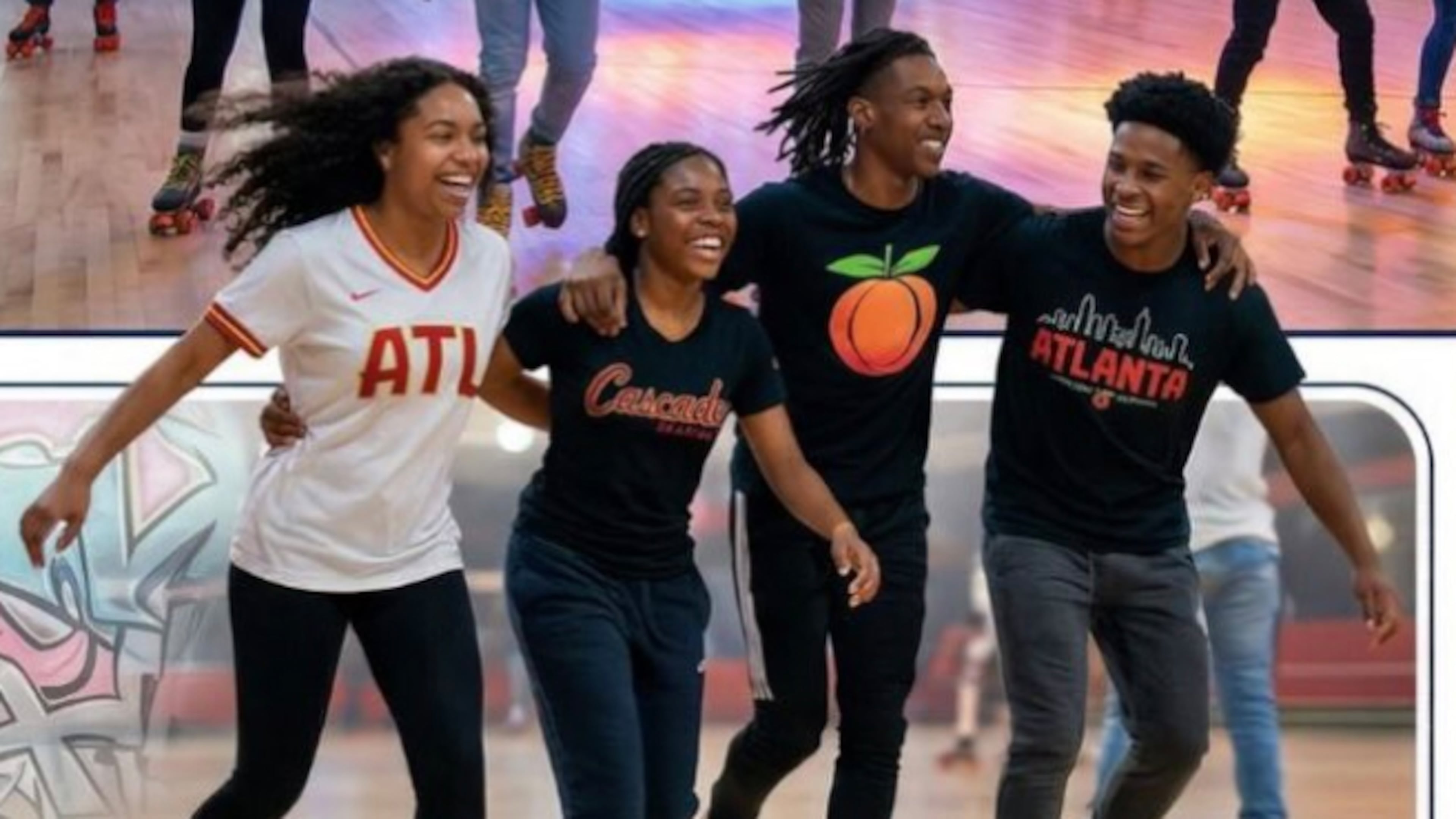 This image of teenagers at a skating rink, posted on the city of Atlanta's Instagram, is AI-generated, the city said. Council members passed a resolution this week seeking to reel in the city's use of artificial intelligence in communications intended for public distribution. (City of Atlanta Instagram)