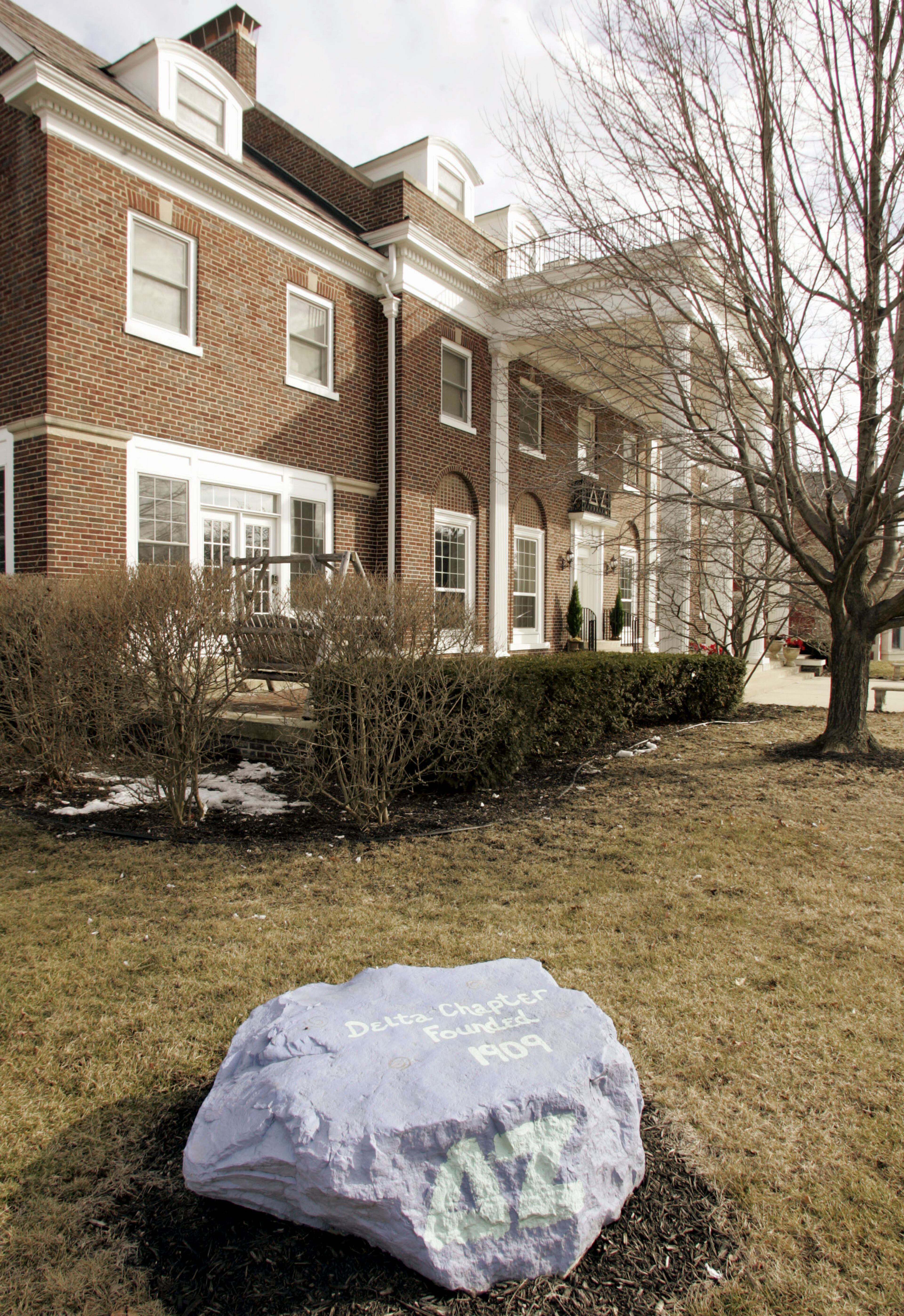 The Delta Zeta sorority near the DePauw University campus in Greencastle, Ind., is seen Feb. 28, 2007.
