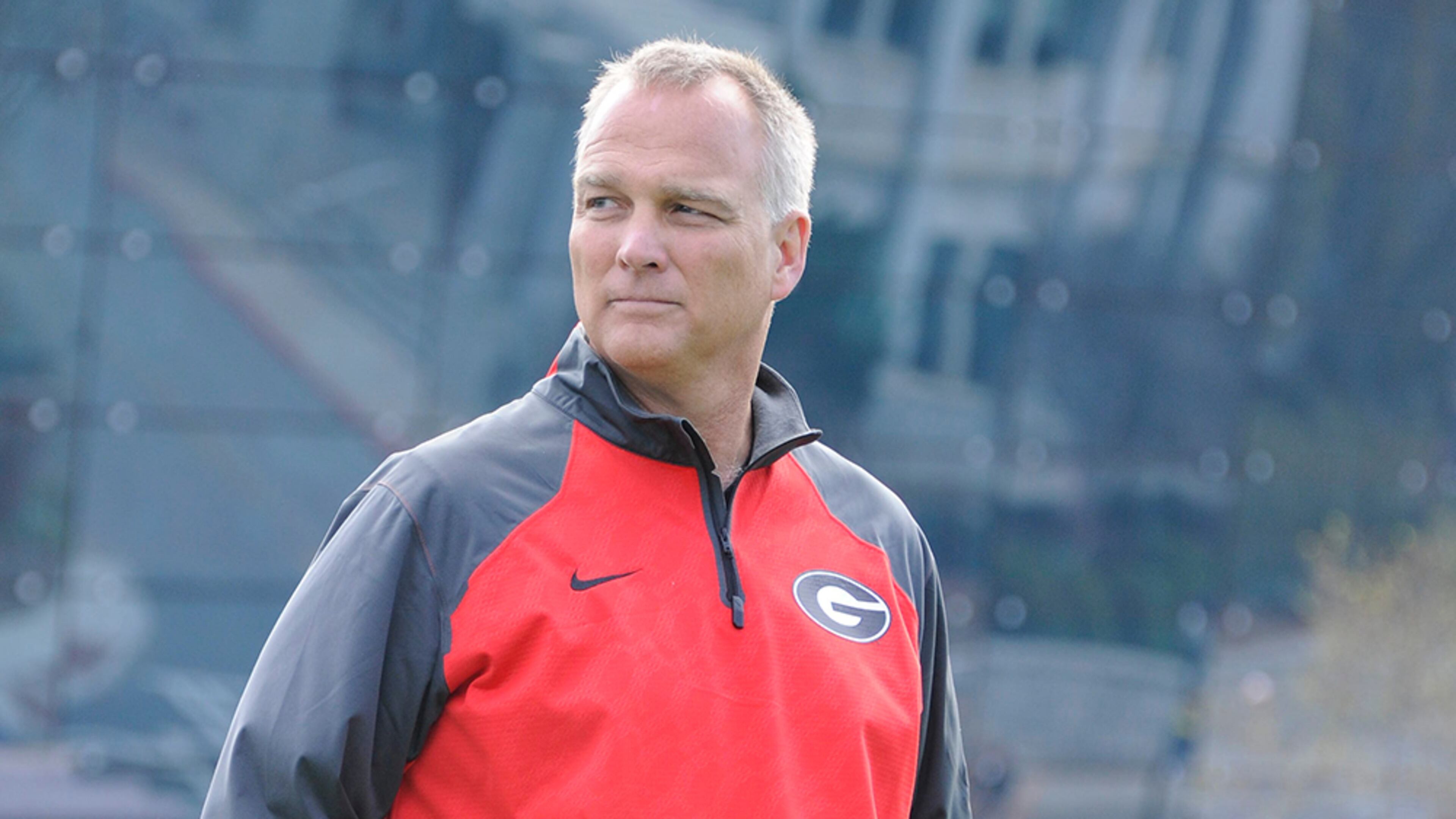 Coach Mark Richt during Georgia's Pro Day on Wednesday, March 18, 2015 in Athens, Ga. (Photo by John Kelley)
