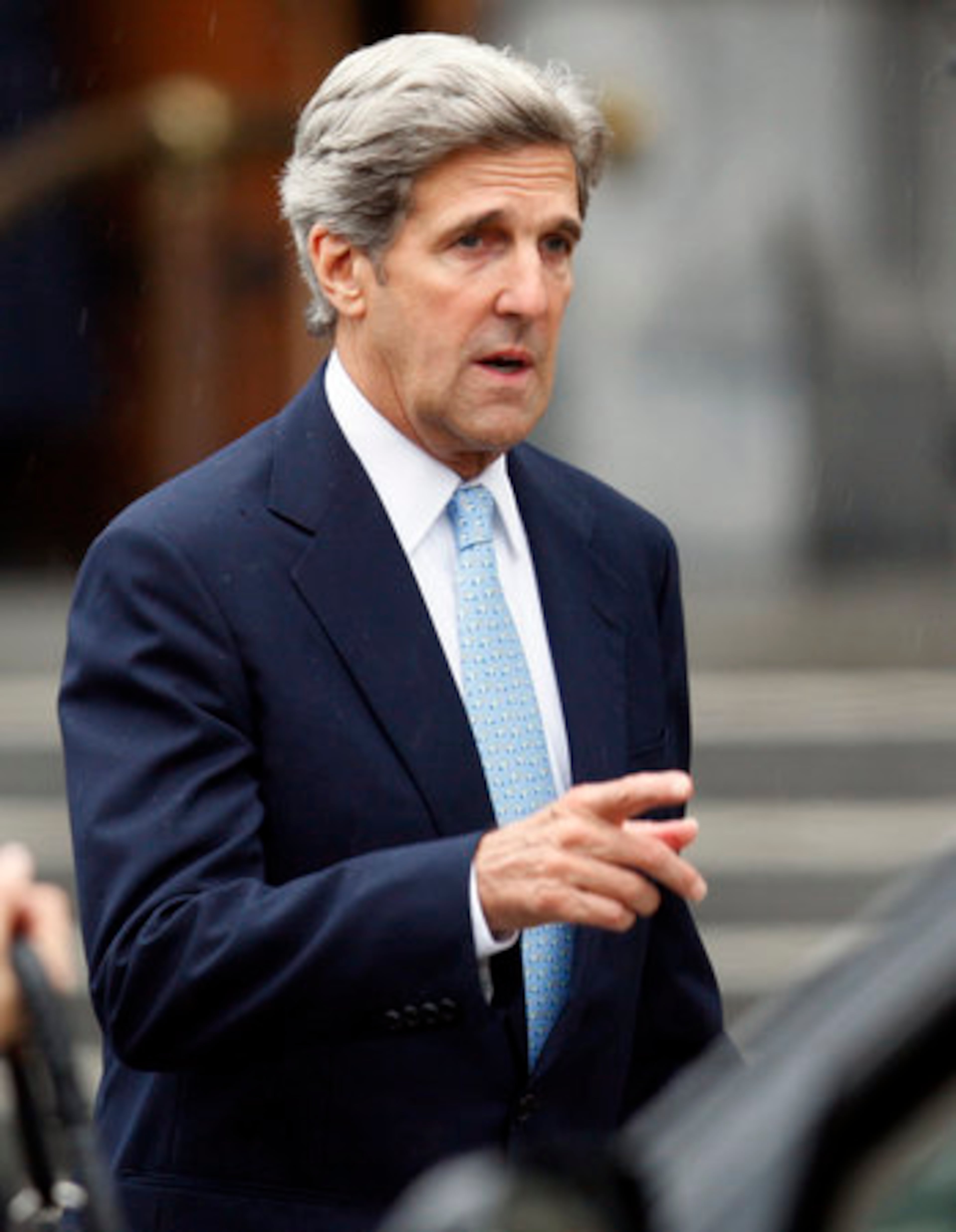 Sen. John Kerry, D-Mass., attends the funeral.