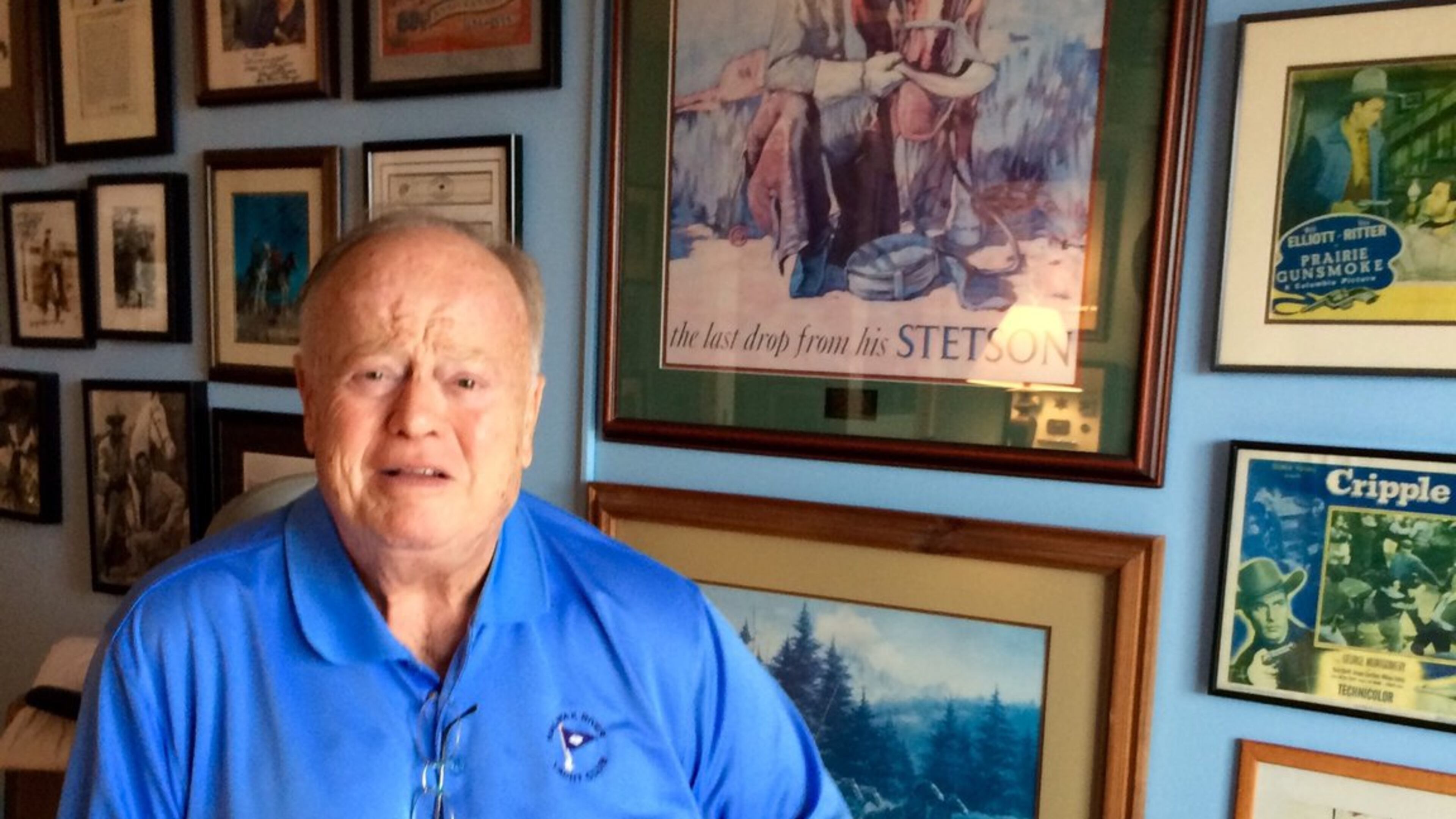 Former U.S. Sen. Max Cleland, a Georgia Democrat, lost both legs and an arm in the Vietnam War. He suffers from post-traumatic stress disorder, but he said the only “Triggers” in his room are photos of Roy Rogers’ horse. (Photo by Bill Torpy)