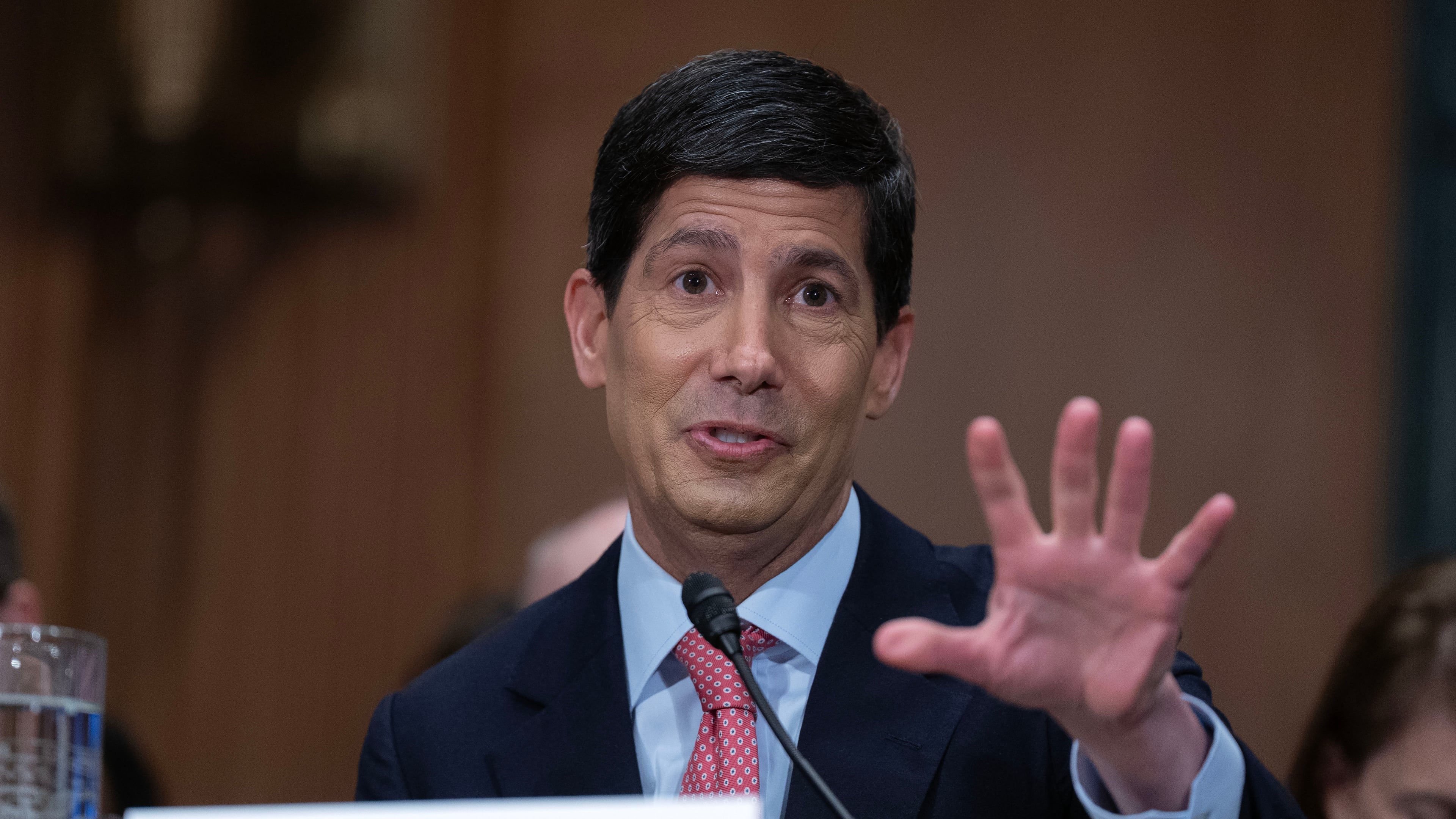 Federal Reserve Chairman Kevin Warsh testifies before the Senate Banking, Housing and Urban Affairs Committee to deliver the semiannual monetary policy report to congress, on Capitol Hill, Wednesday, July 15, 2026, in Washington. (AP Photo/Jose Luis Magana)df