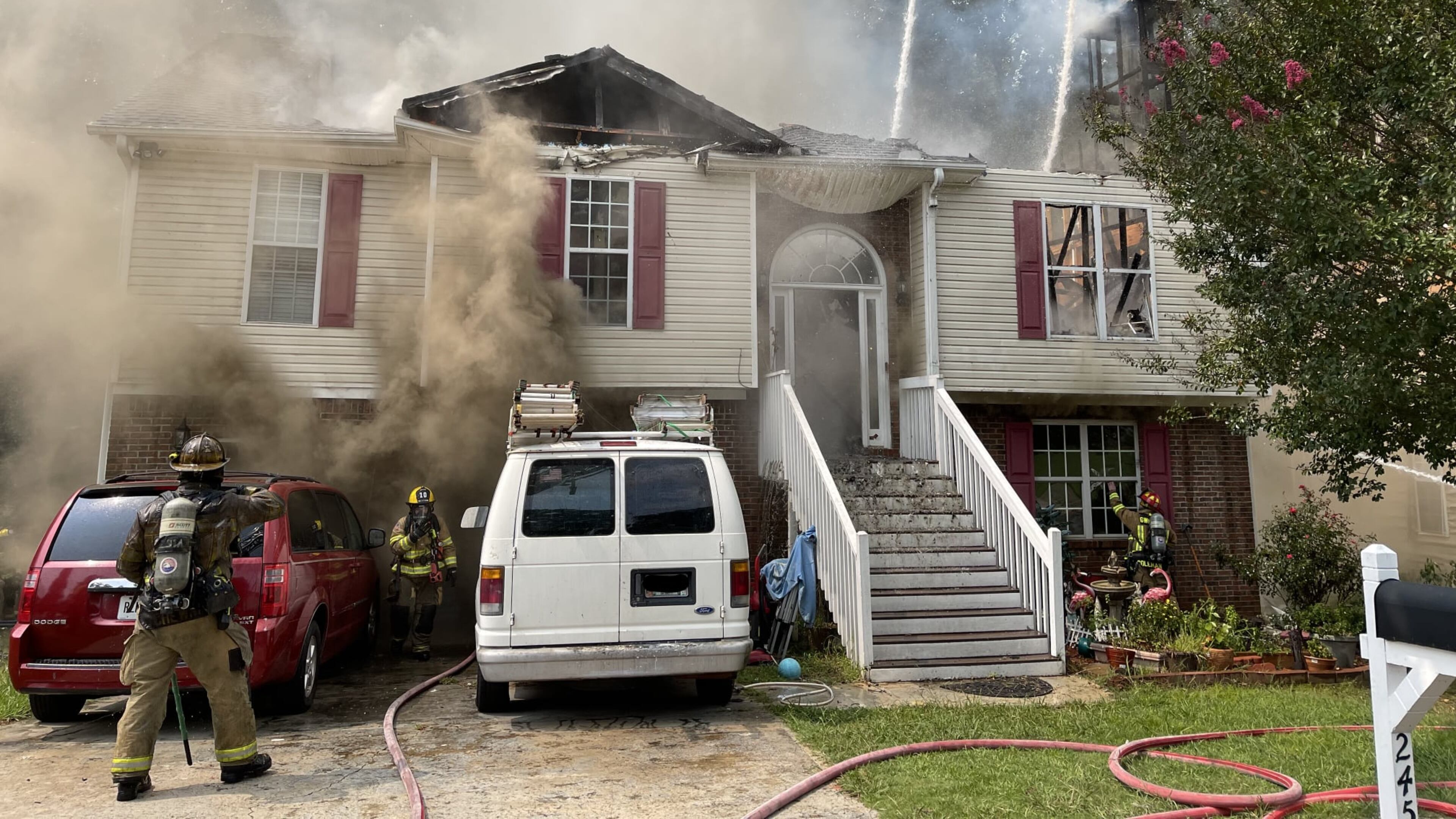 Seven people were displaced from a Lawrenceville home after a fire broke out Sunday afternoon.