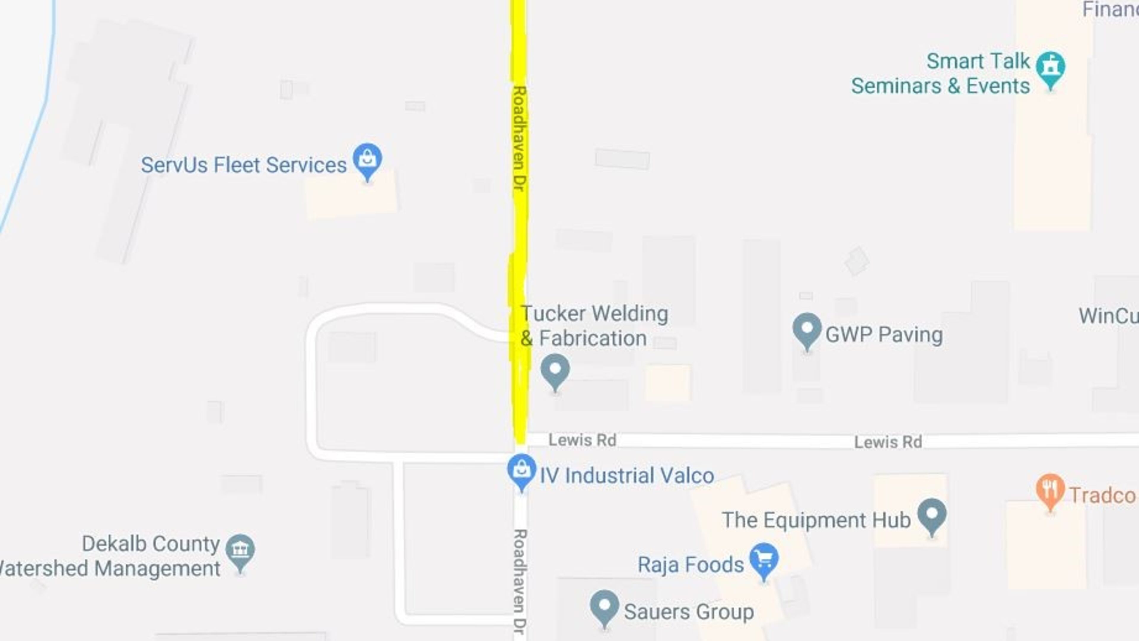 Roadhaven Drive, between Greer Circle and Lewis Road, will be closed through June 7 in order for DeKalb County to repair storm drains. CONTRIBUTED