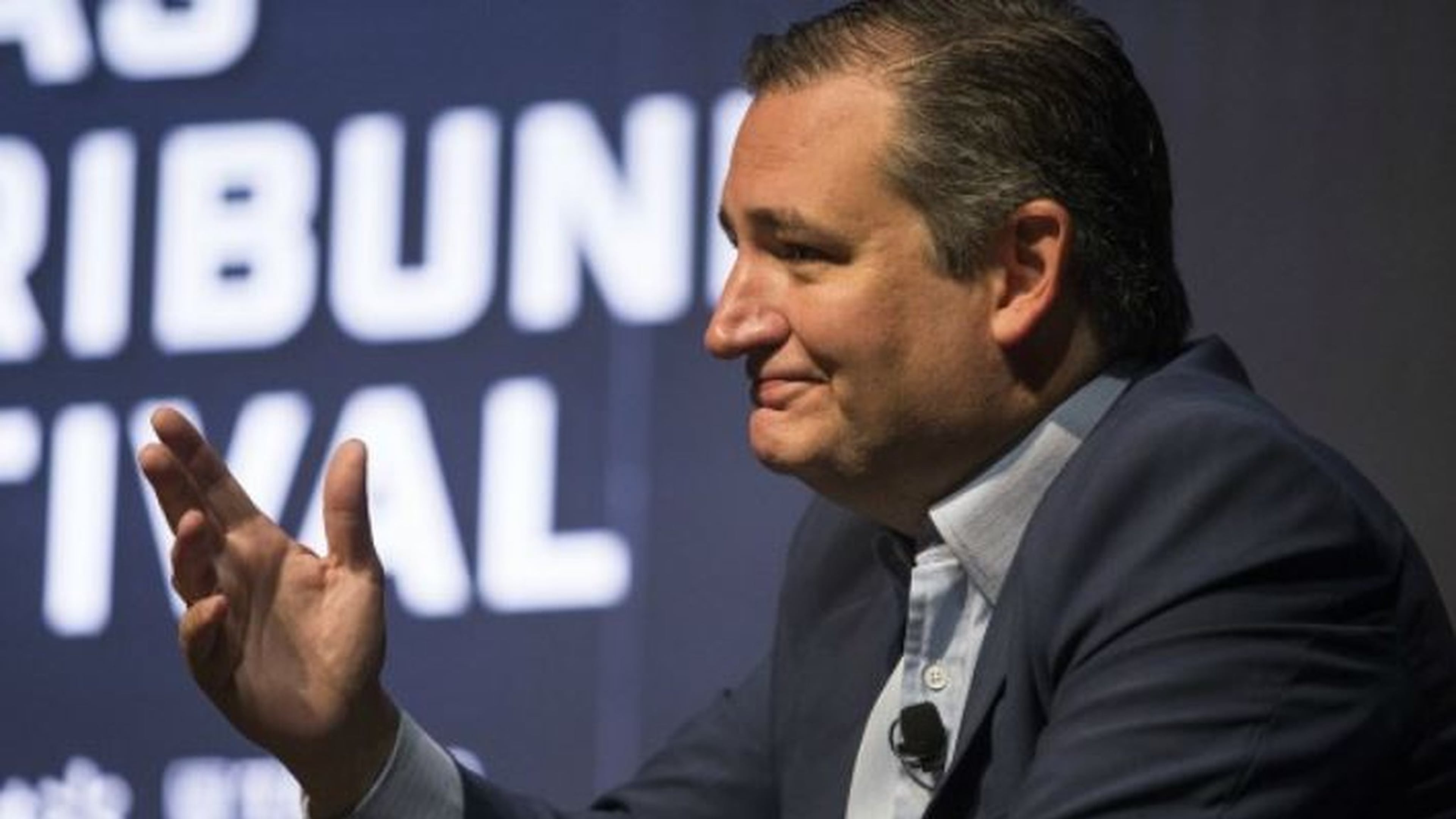 Texas Sen. Ted Cruz, shown here at a September 2017 Texas Tribune event, later made a Half True claim about changes in federal tax law (Nick Wagner, Austin American-Statesman).