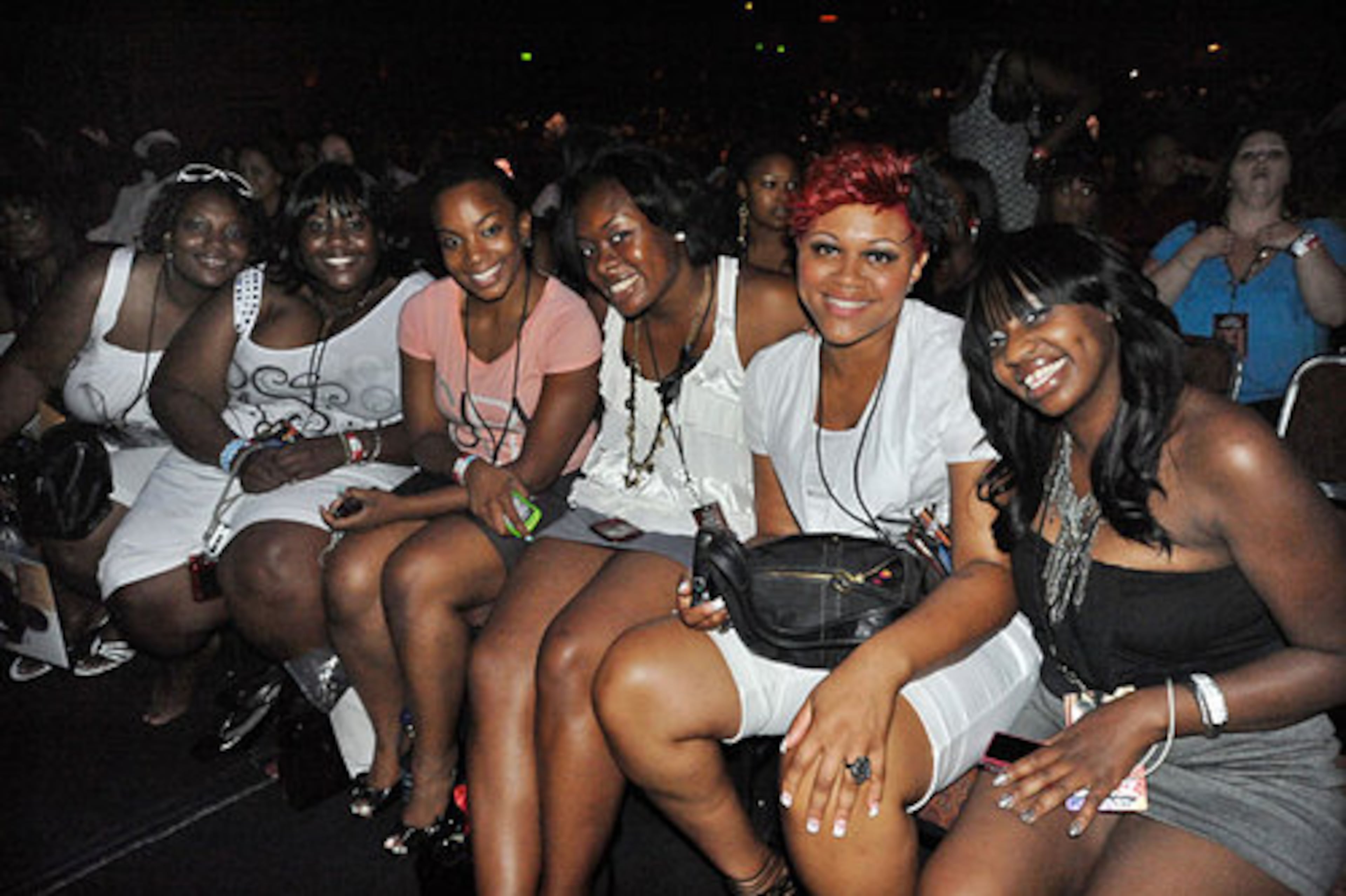 (Left to right) Shadruanda Johnson, Allicia Johnson, Sndie Crowley, Belize Spively, Jennifer Duevant, Shavon Chilas.