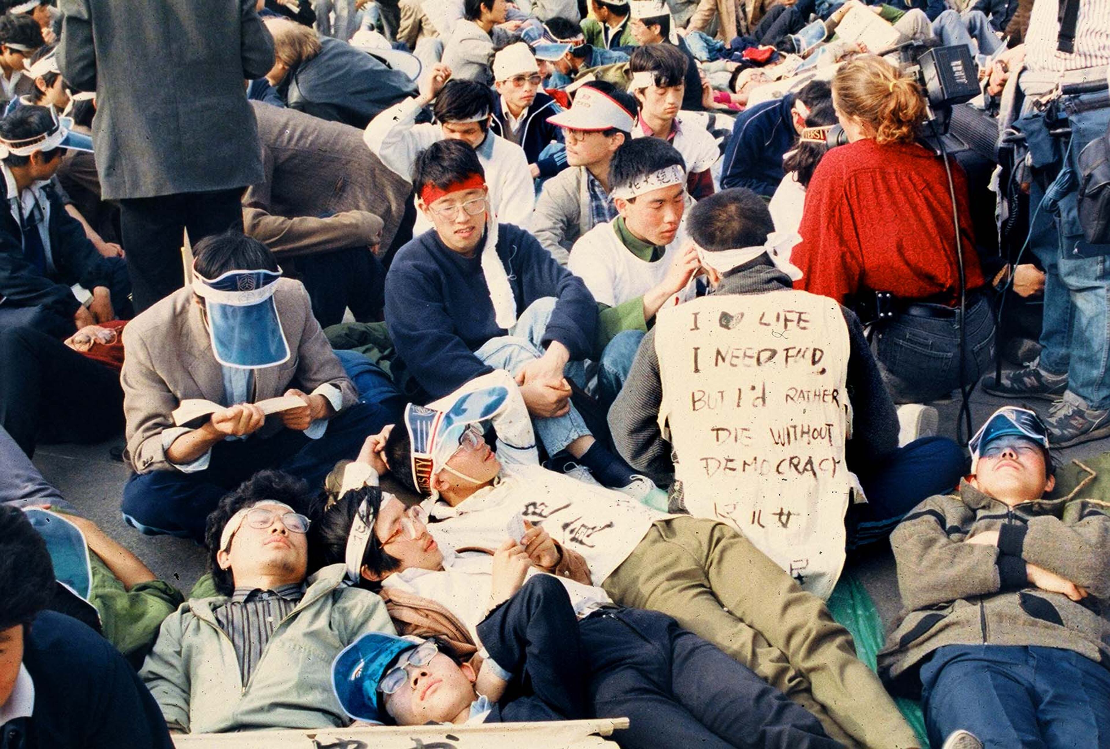 Protesting students take over Beijing's Tiananmen Square before the June 4, 1989 crackdown. Jim Galloway/AJC