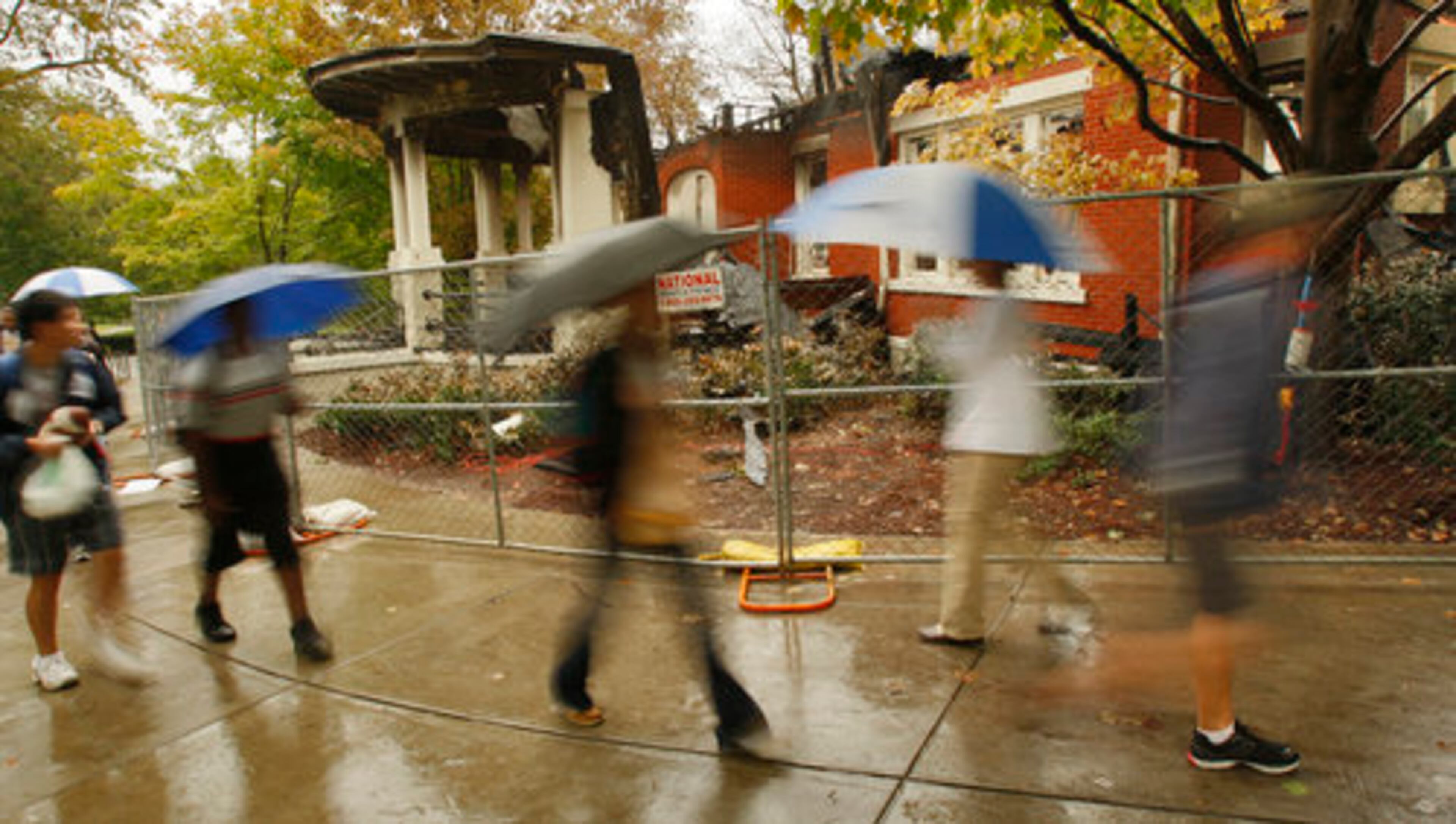 School officials say the burned building appears to be a total loss and they have not yet decided how they will replace the space.
