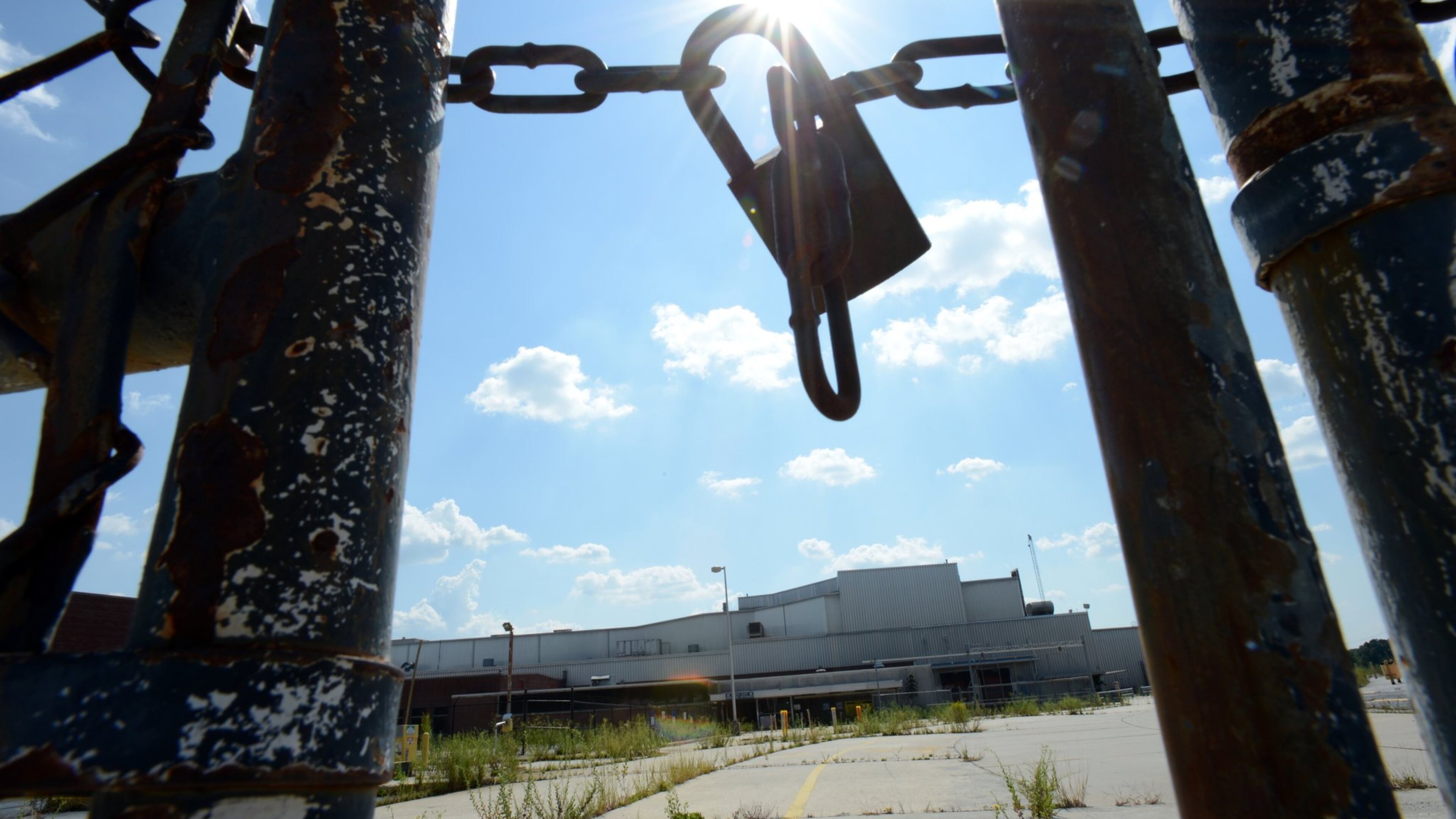 The Doraville GM plant sits idle behind locked gates on Friday, September 7, 2012.HYOSUB SHIN / HSHIN@AJC.COM