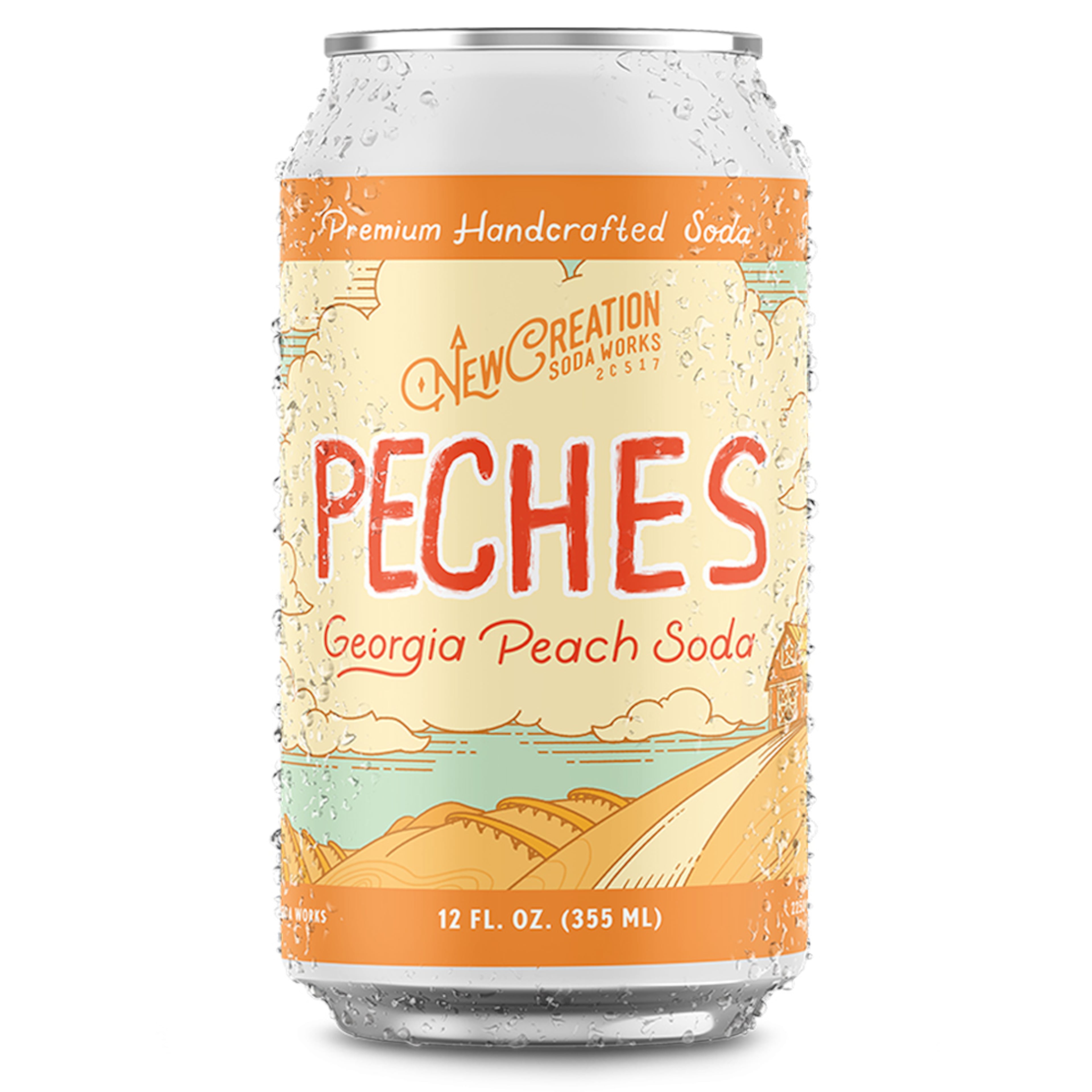 Peches, a peach-flavored soda pop, was the grand prize winner in the 2024 Flavor of Georgia contest. (Courtesy of New Creation Soda Works)