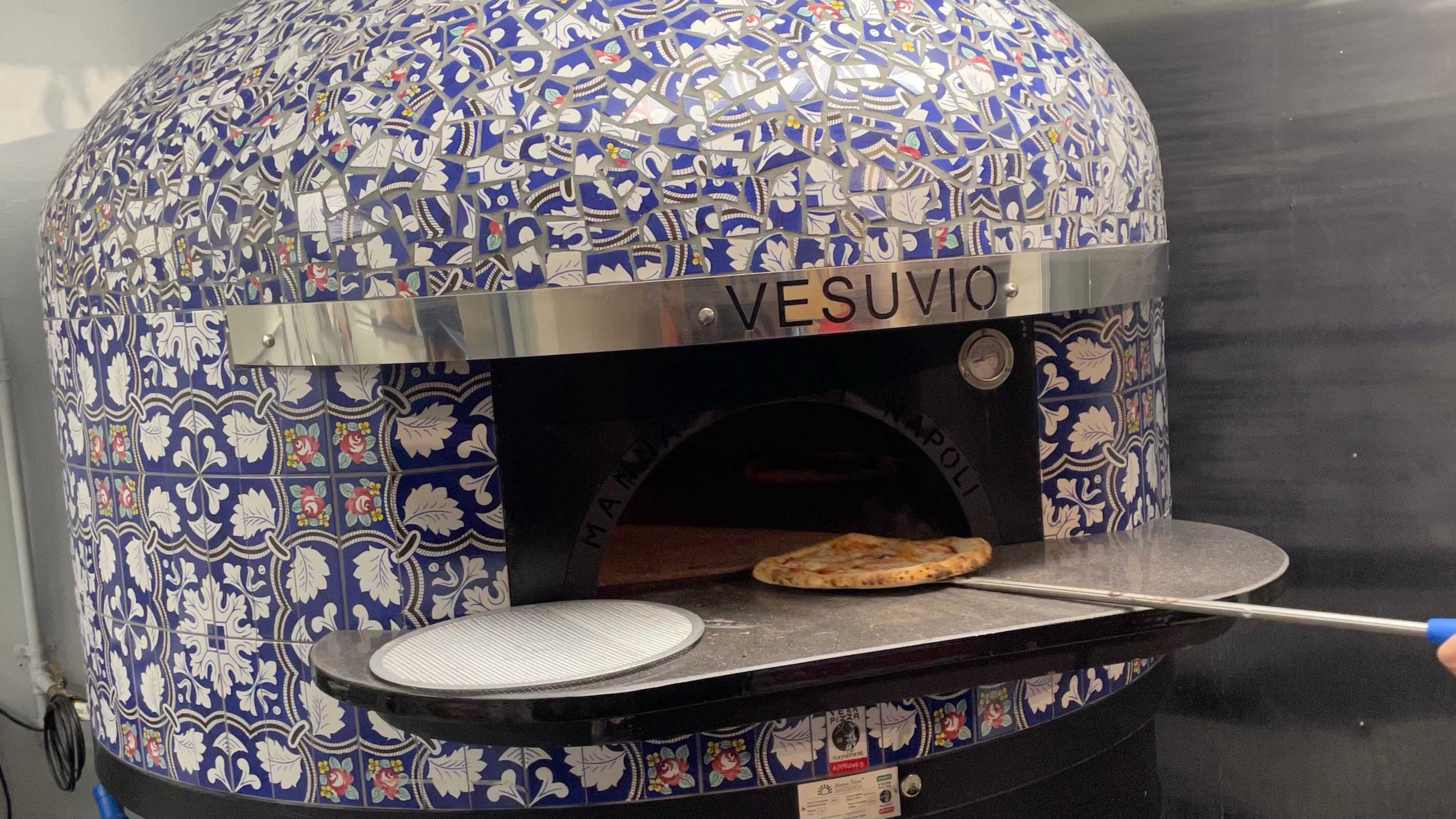 Vesuvio has a Manna pizza oven imported from Naples.