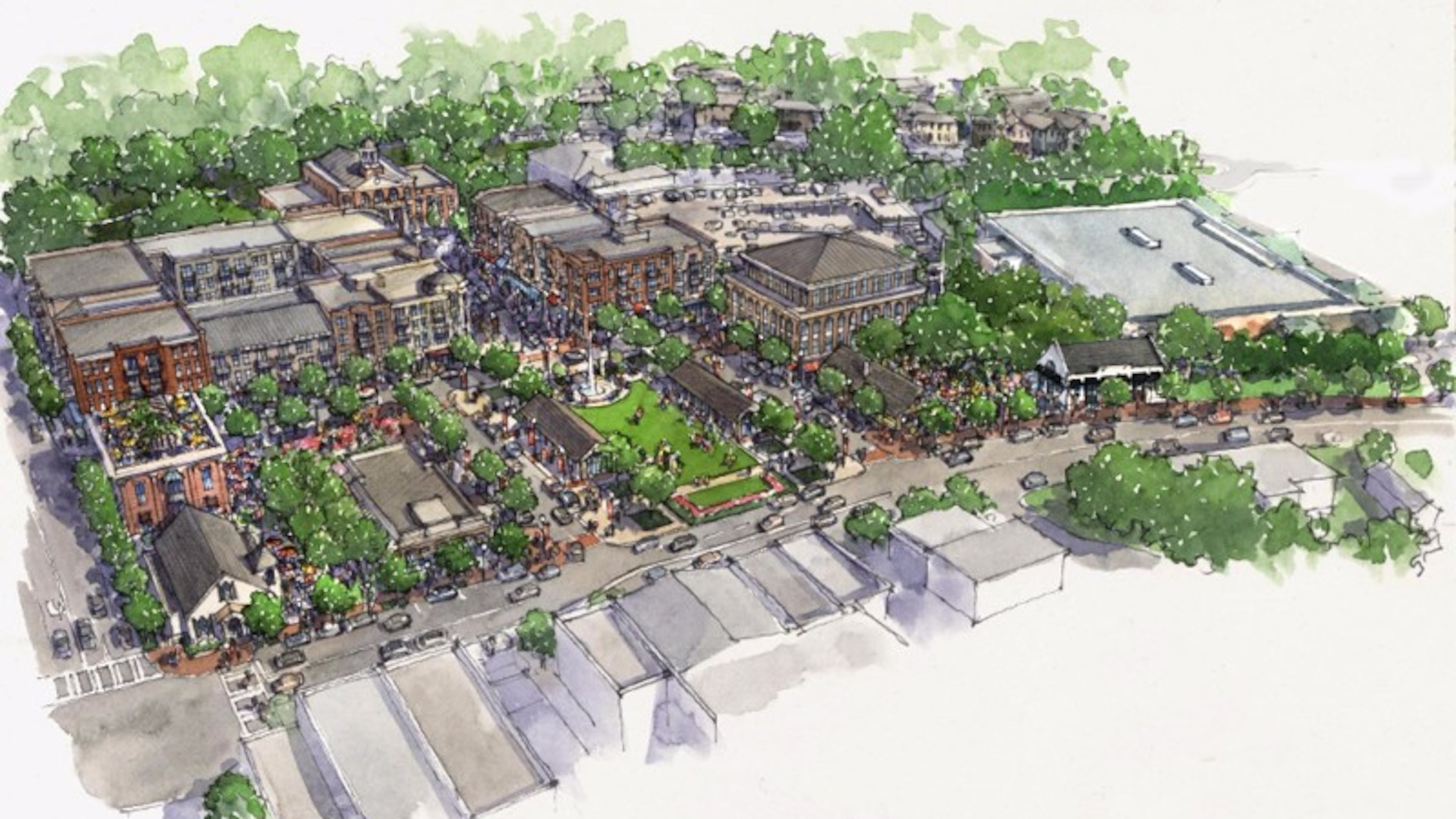 Rendering of Alpharetta City Center / Photo from City of Alpharetta