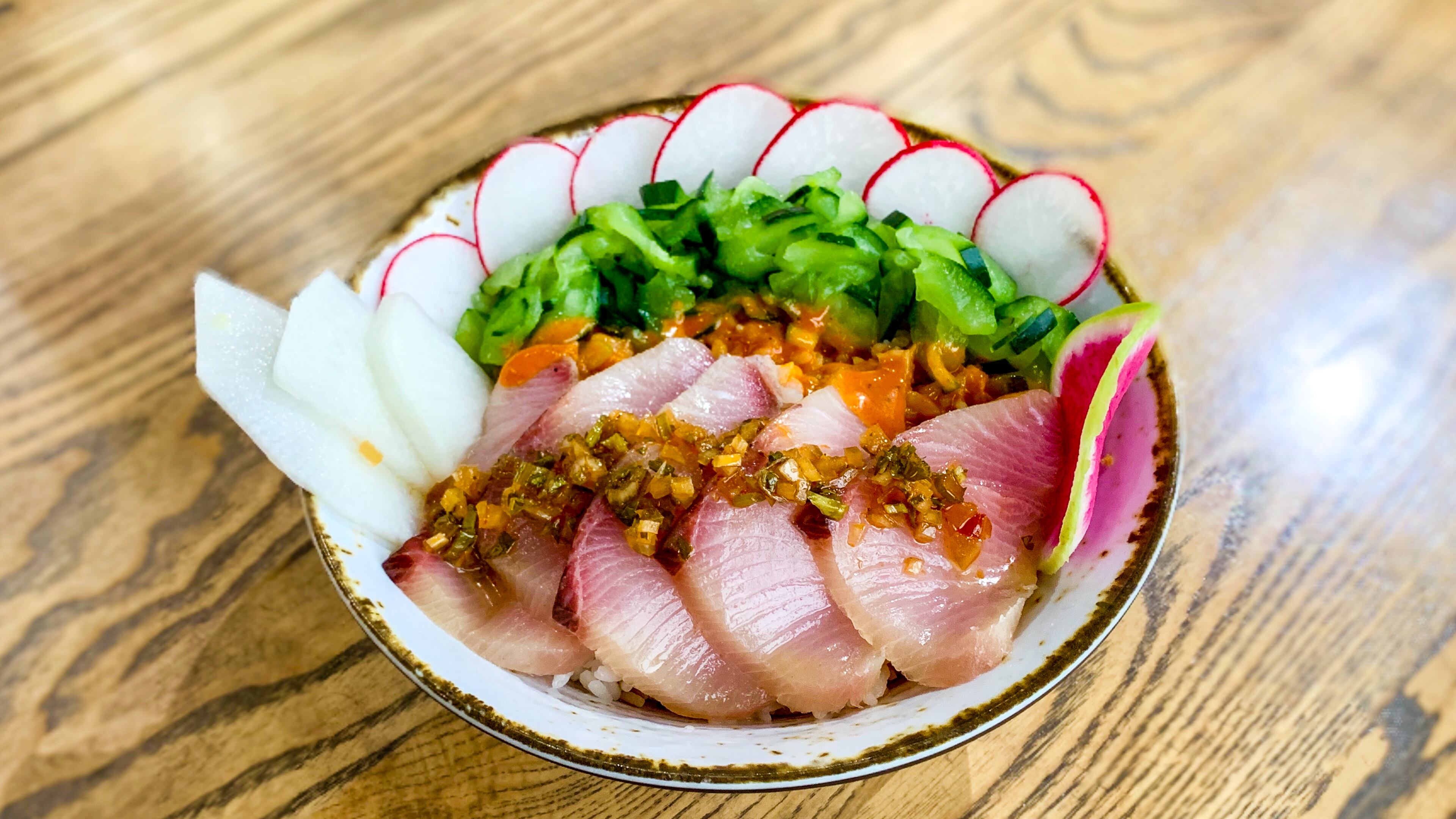 Momonoki provides a welcome respite from holiday fatigue, thanks to gorgeous, healthful dishes like the yellowtail jalapeno bowl.