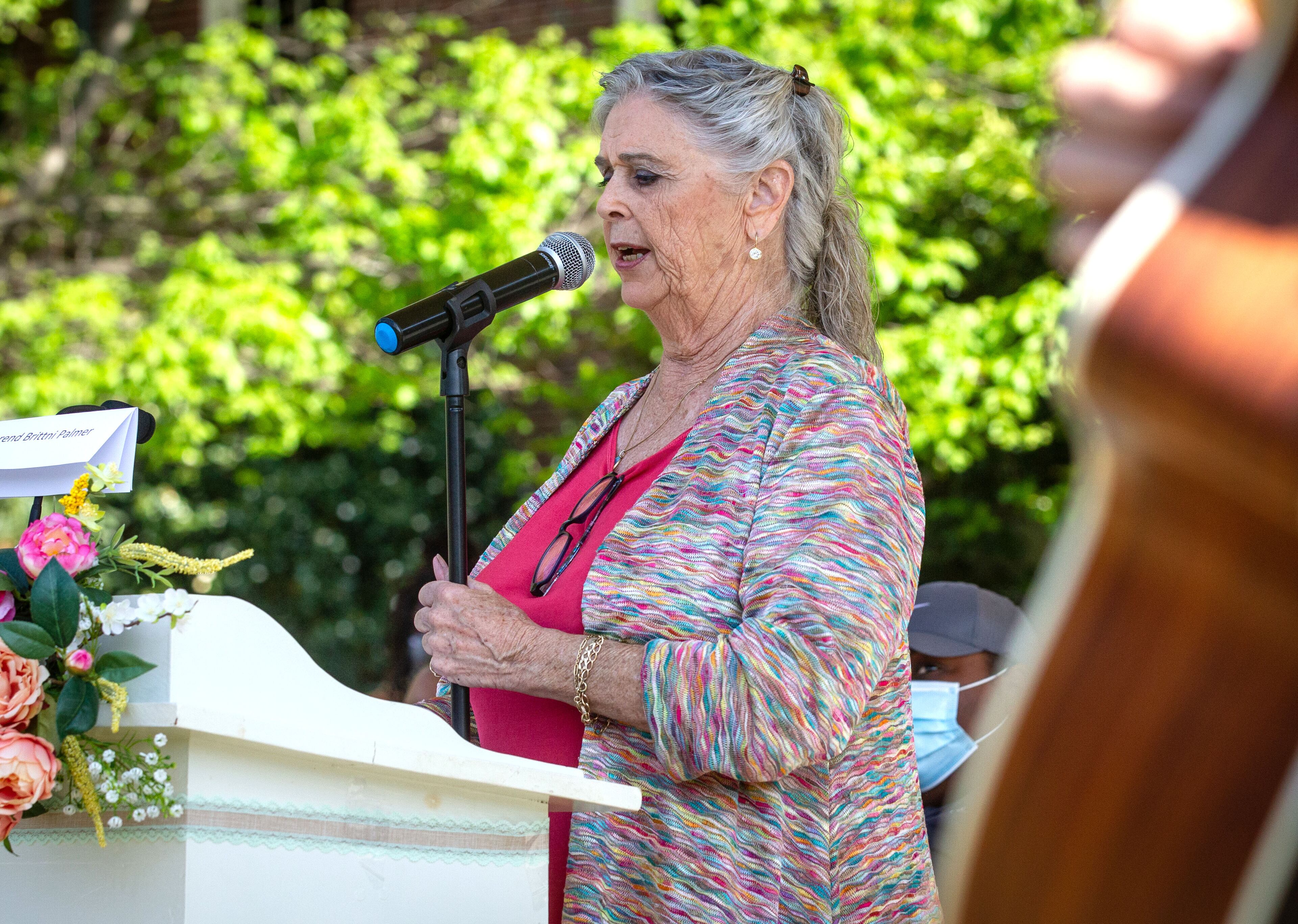 Brooks Hunnicutt sings during the 31st Annual Crime Victims’ Memorial Service at the First Baptist Church of Decatur on Sunday, April 18, 2021. (Photo: Steve Schaefer for The Atlanta Journal-Constitution)