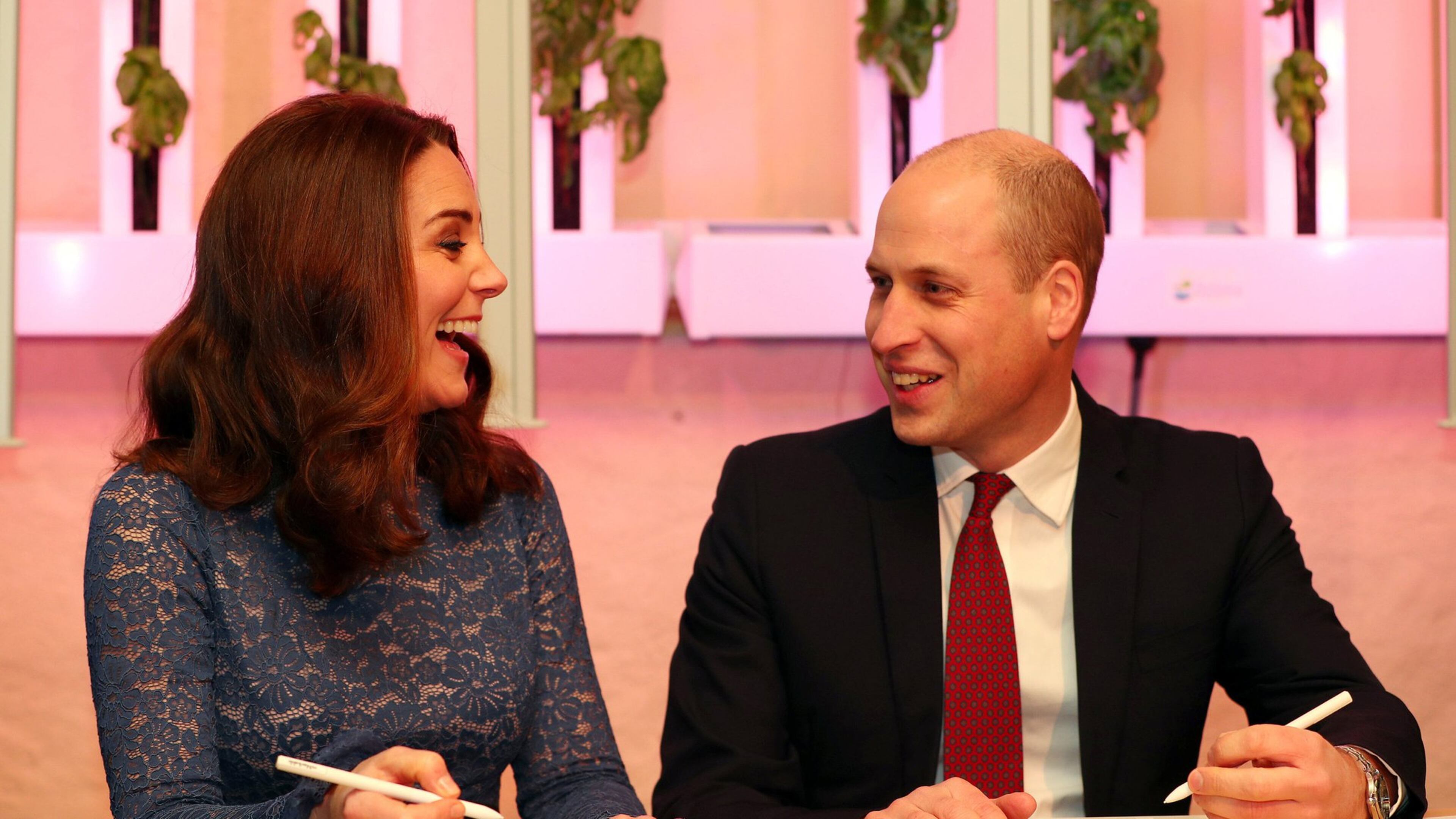 The Duke and Duchess of Cambridge at ‘MESH’, a work-space for start-up tech companies in Oslo, during their visit to Norway on Feb. 1, 2018. (Hannah Mckay/PA Wire/Zuma Press/TNS)