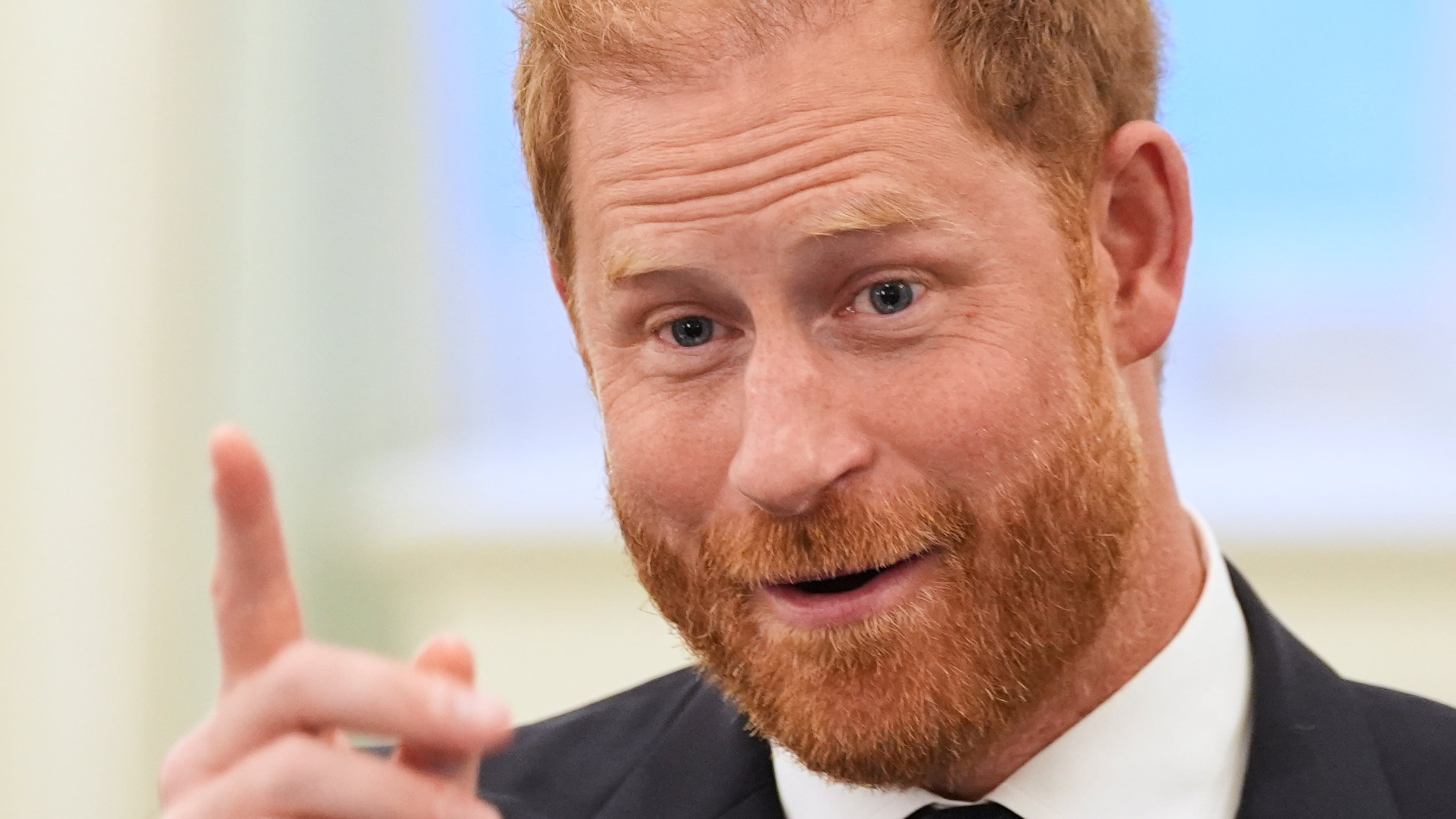 Britain's Prince Harry, the Duke of Sussex, speaks at a roundtable about support for veterans, Wednesday, Aug. 19, 2026, in Washington. (AP Photo/Alex Brandon)