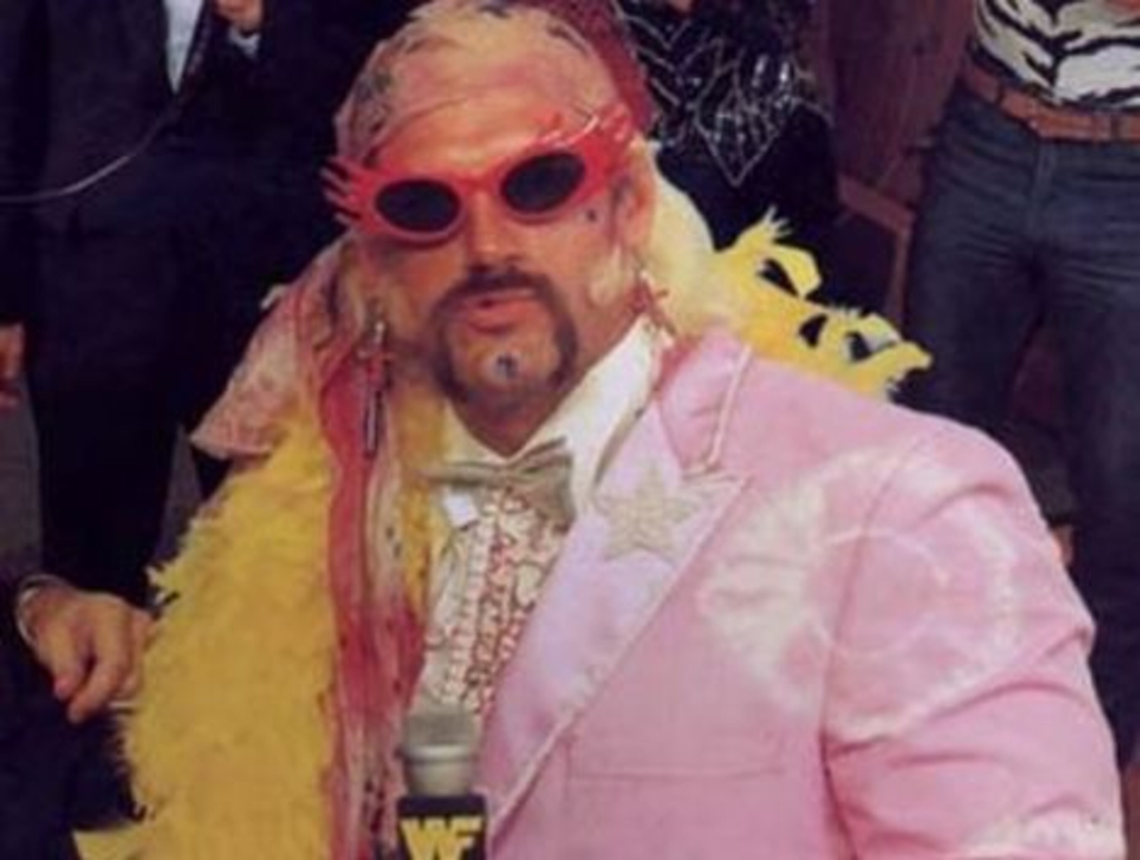 (CPT120-Nov. 4)--Former professional wrestler Jesse (The Body) Ventura is shown in full regalia in this photo taken from the WWF's "The Wrestling Album" released in 1985. Ventura won the gubernatorial race in Minnesota Tuesday. (CP PHOTO) 1998 (HO-CBS)