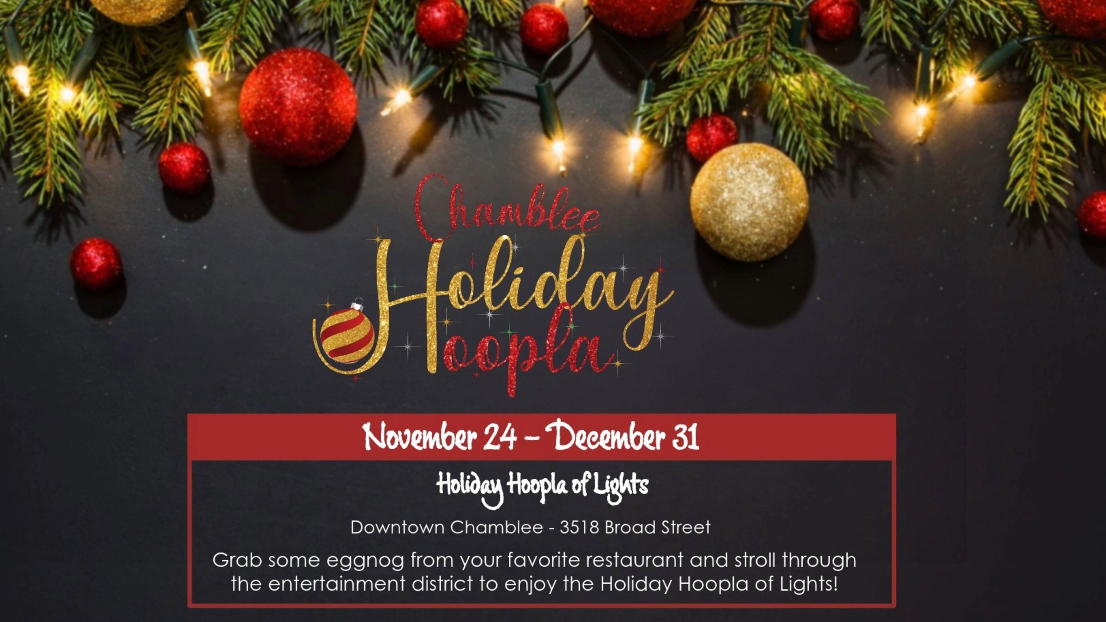 Chamblee's Holiday Hoopla continues through Dec. 31, including photo opportunities in front of city hall, 3518 Broad St. (Courtesy of Chamblee)