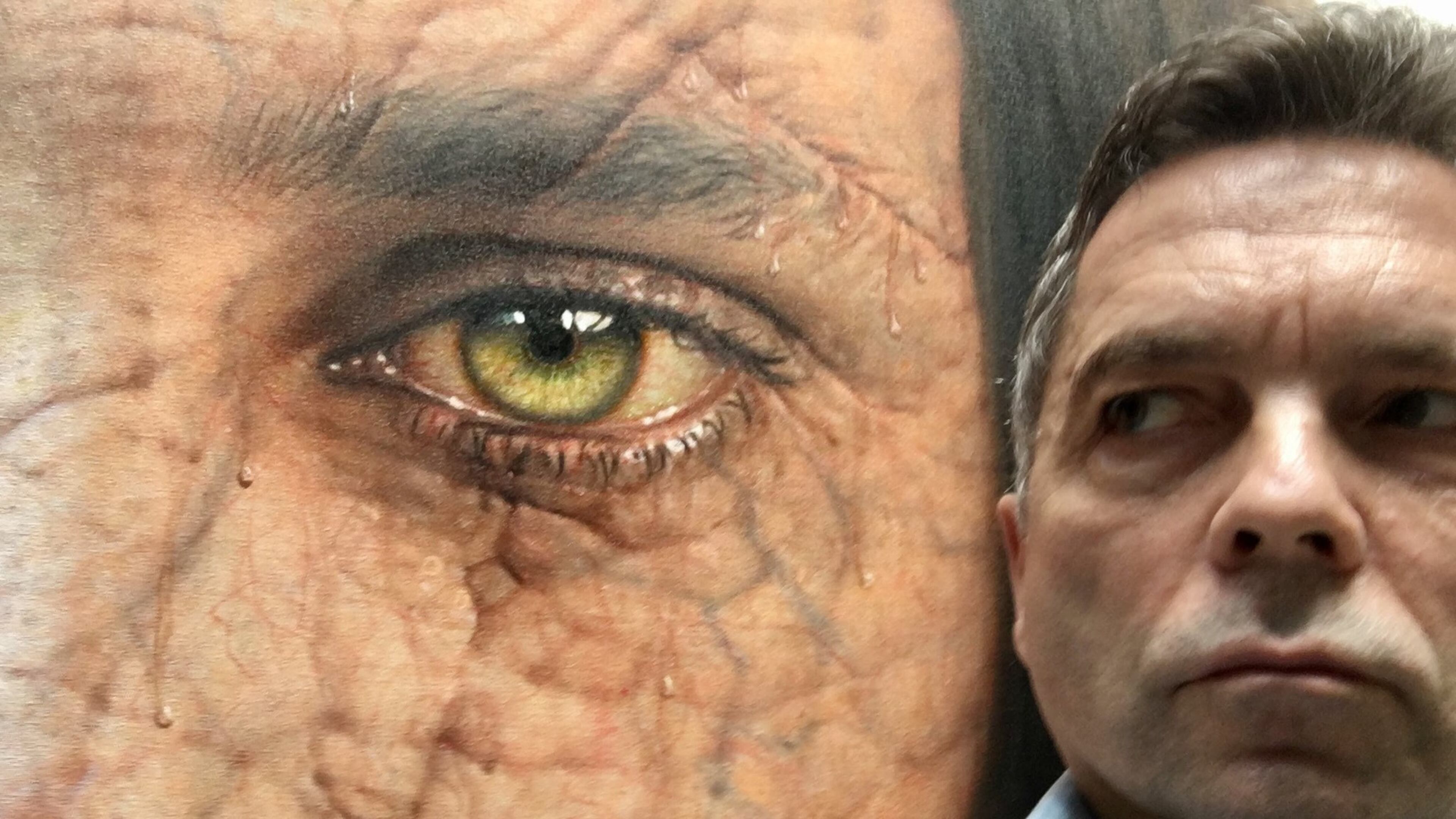 Emory has named artist Ross Rossin as its Donna and Marvin Schwartz artist-in-residence for this academic year. Rossin is shown with his portrait of Frankenstein’s monster. The famous novel is now 200 years old. Emory is using the novel and portrait to explore modern ethical issues.