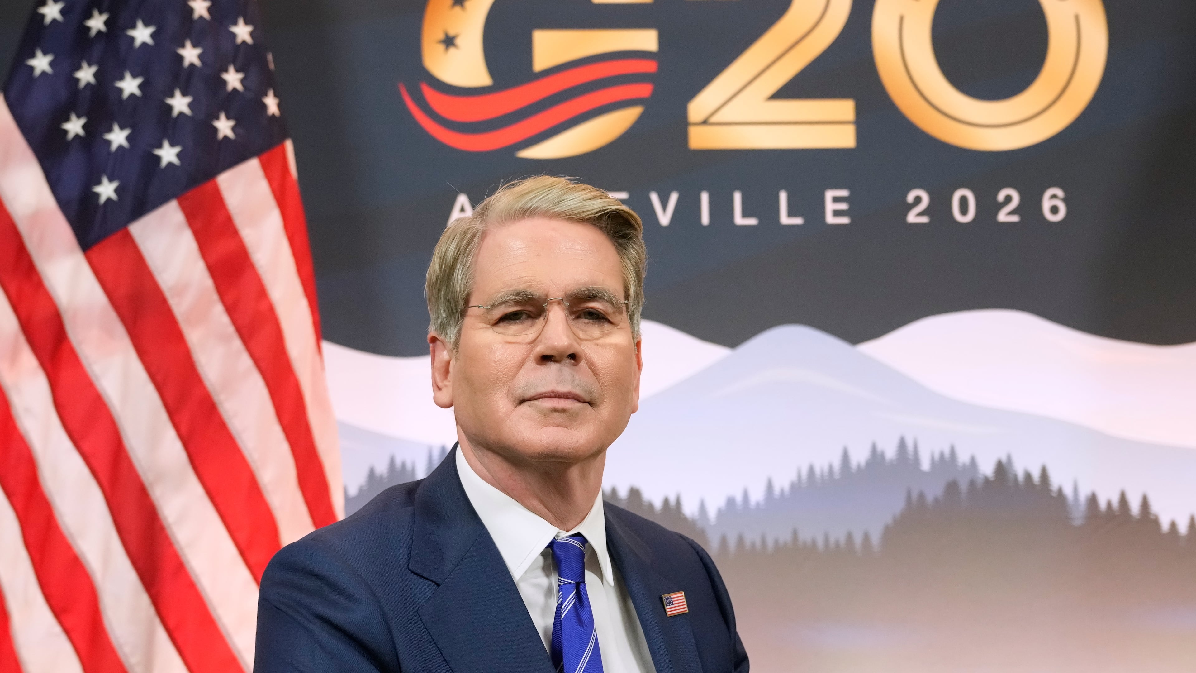 Treasury Secretary Scott Bessent speaks during an interview with The Associated Press in Asheville, N.C., Sunday, Aug. 30, 2026. (AP Photo/Gerald Herbert)